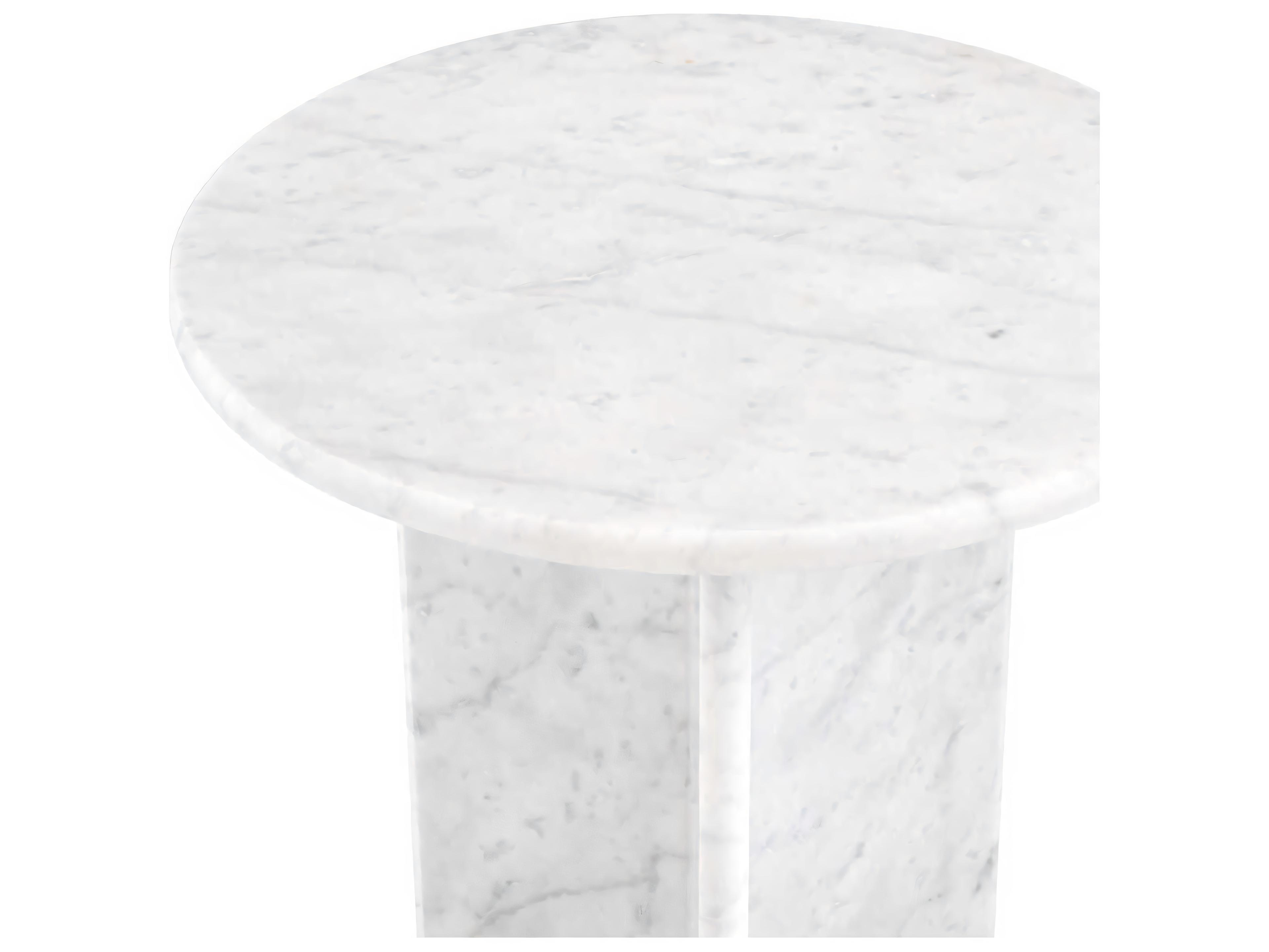 Eichholtz Pontini Honed White Marble Side Table