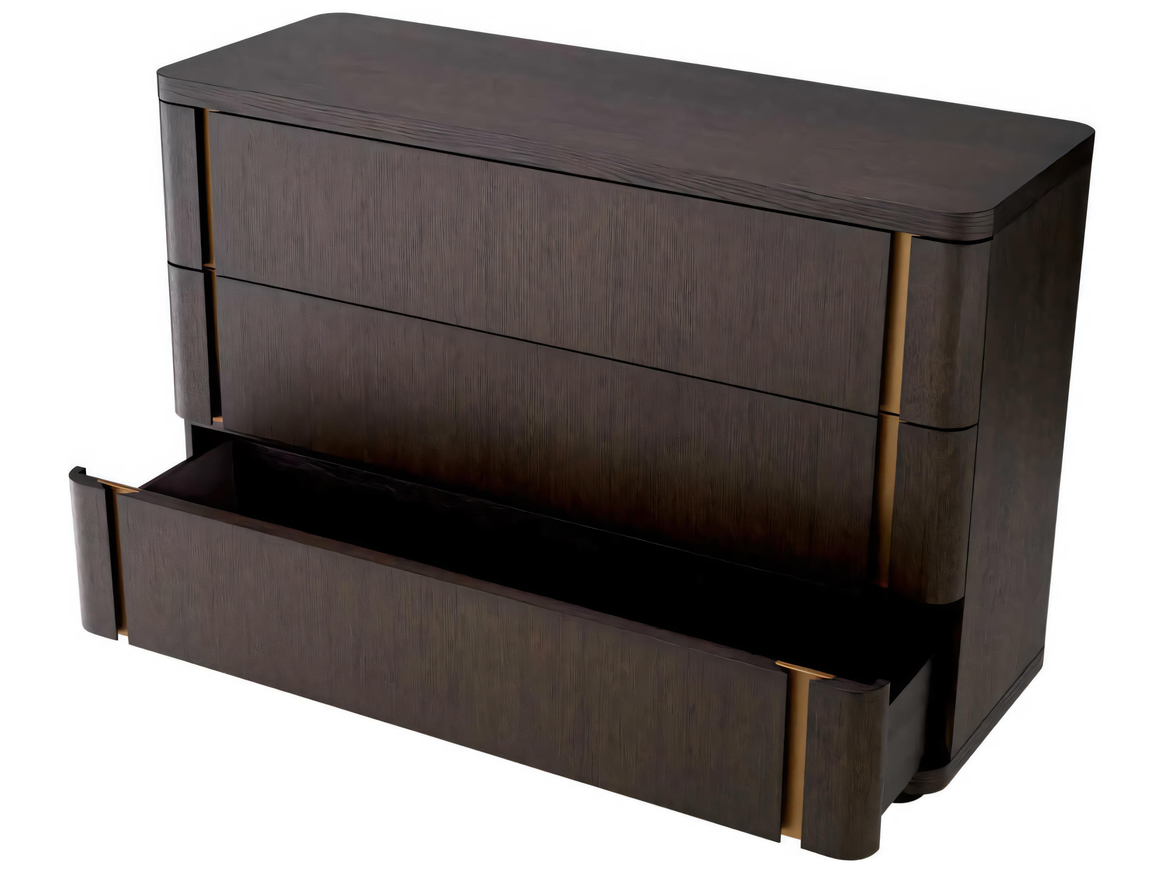 Eichholtz Dresser Modesto S Mocha Oak Veneer Drawer