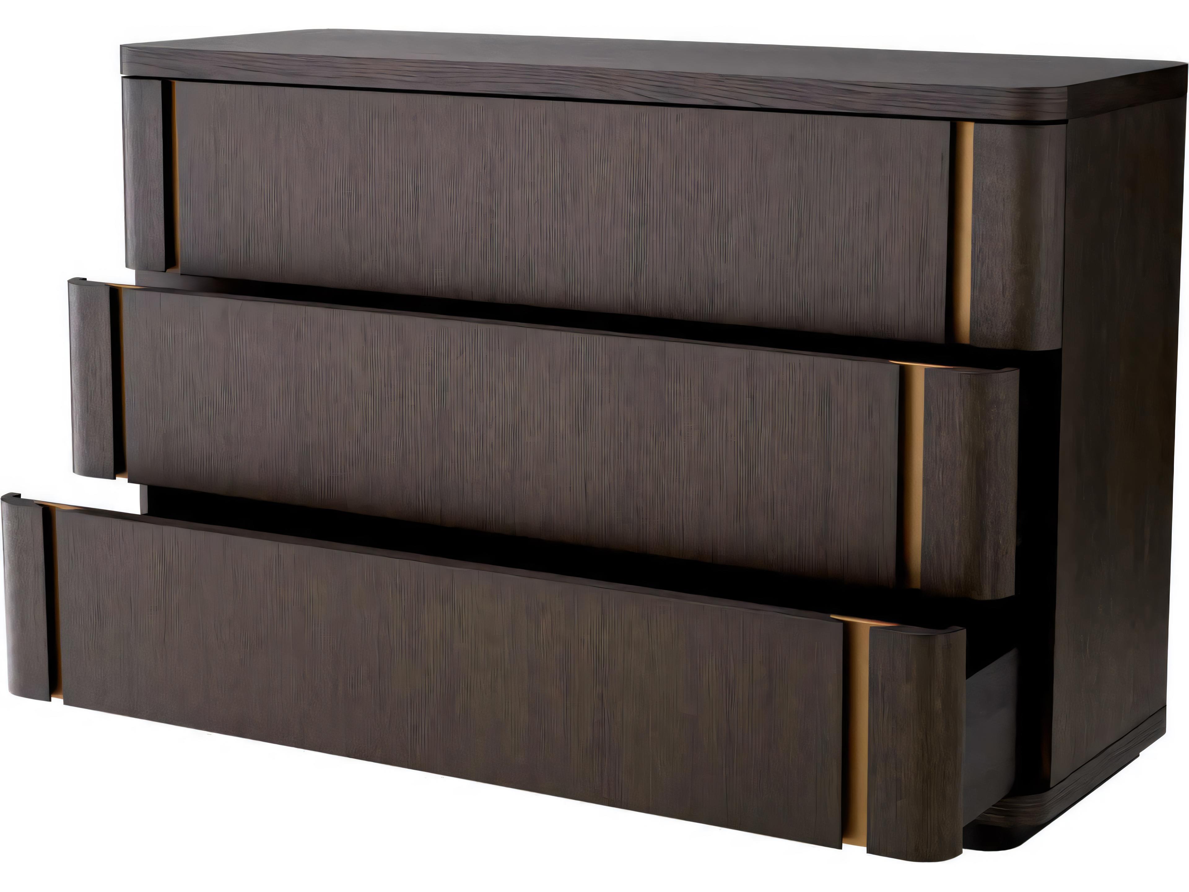 Eichholtz Dresser Modesto S Mocha Oak Veneer Drawer