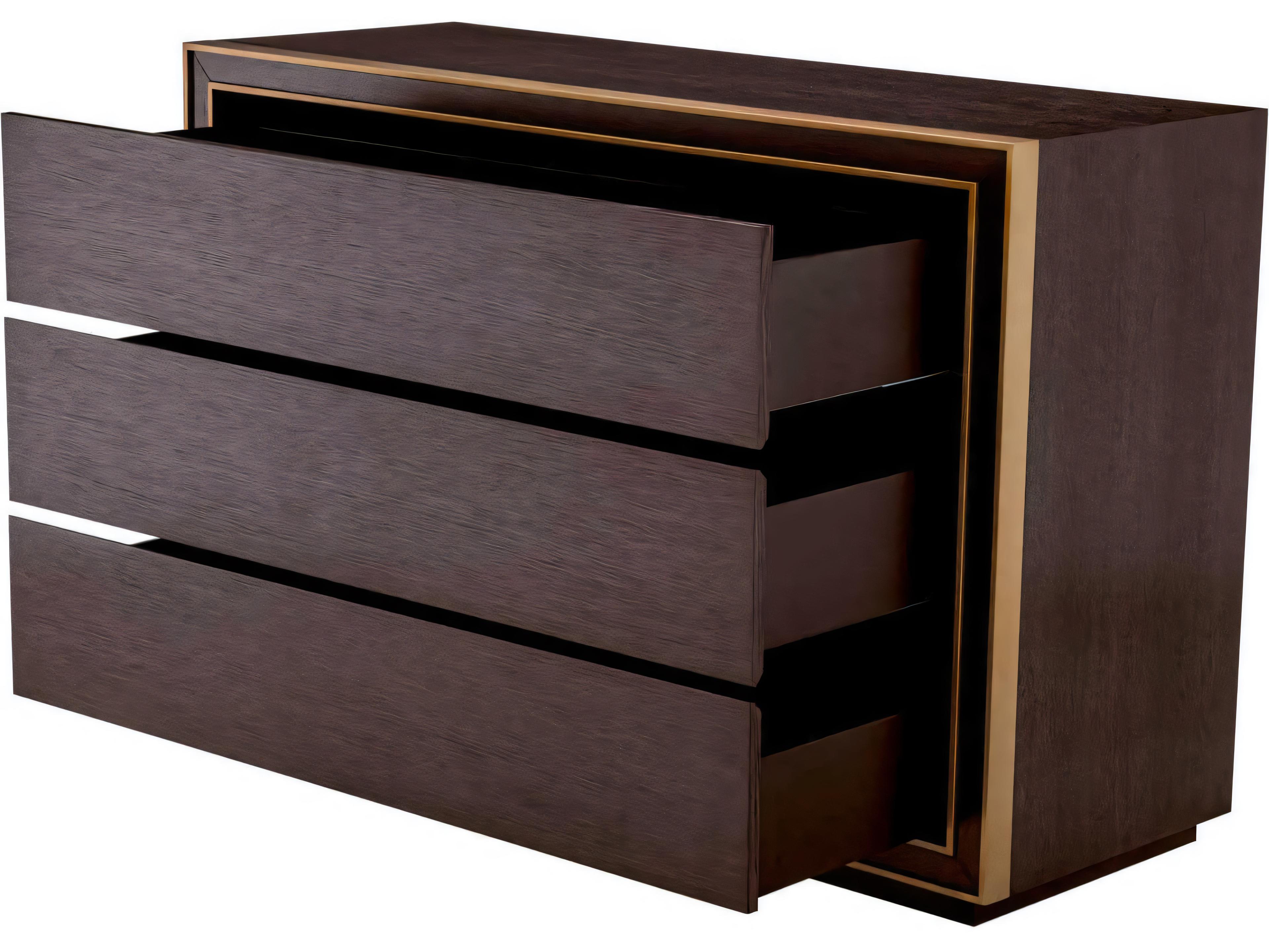 Eichholtz Dresser Camelot S Brown Oak Veneer Drawer