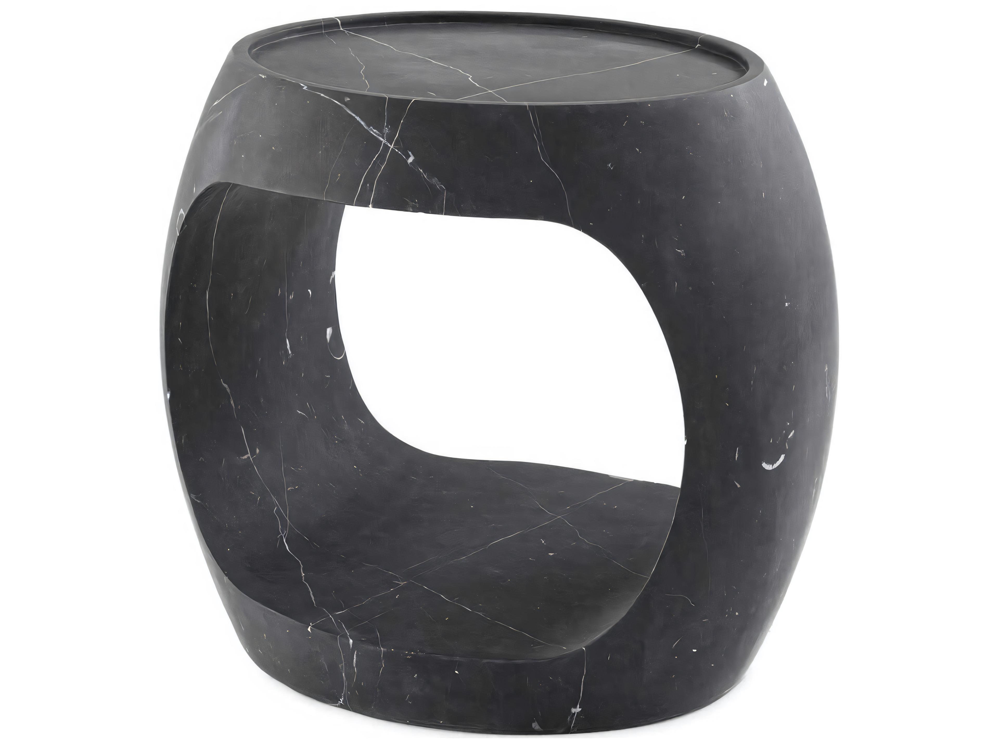 Eichholtz Clipper Low Honed Black Marble Side Table