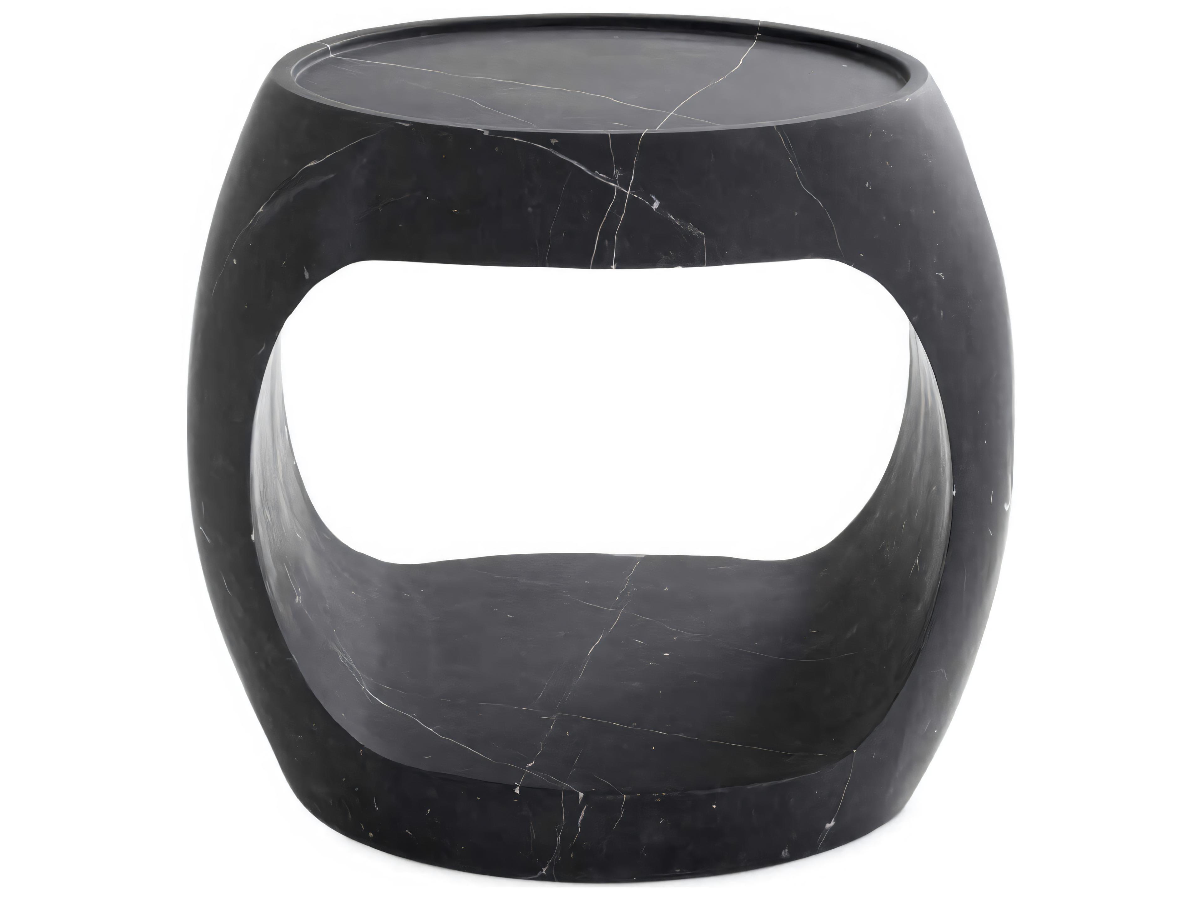 Eichholtz Clipper Low Honed Black Marble Side Table