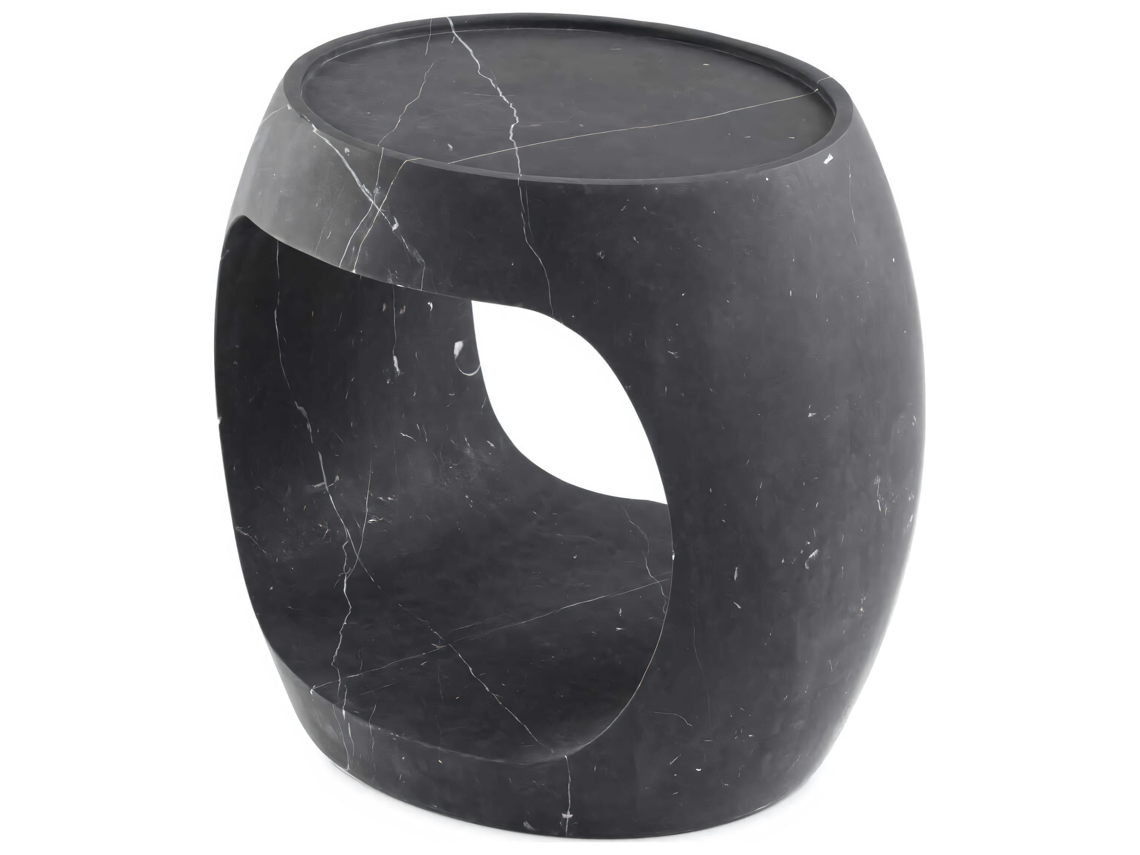 Eichholtz Clipper Low Honed Black Marble Side Table