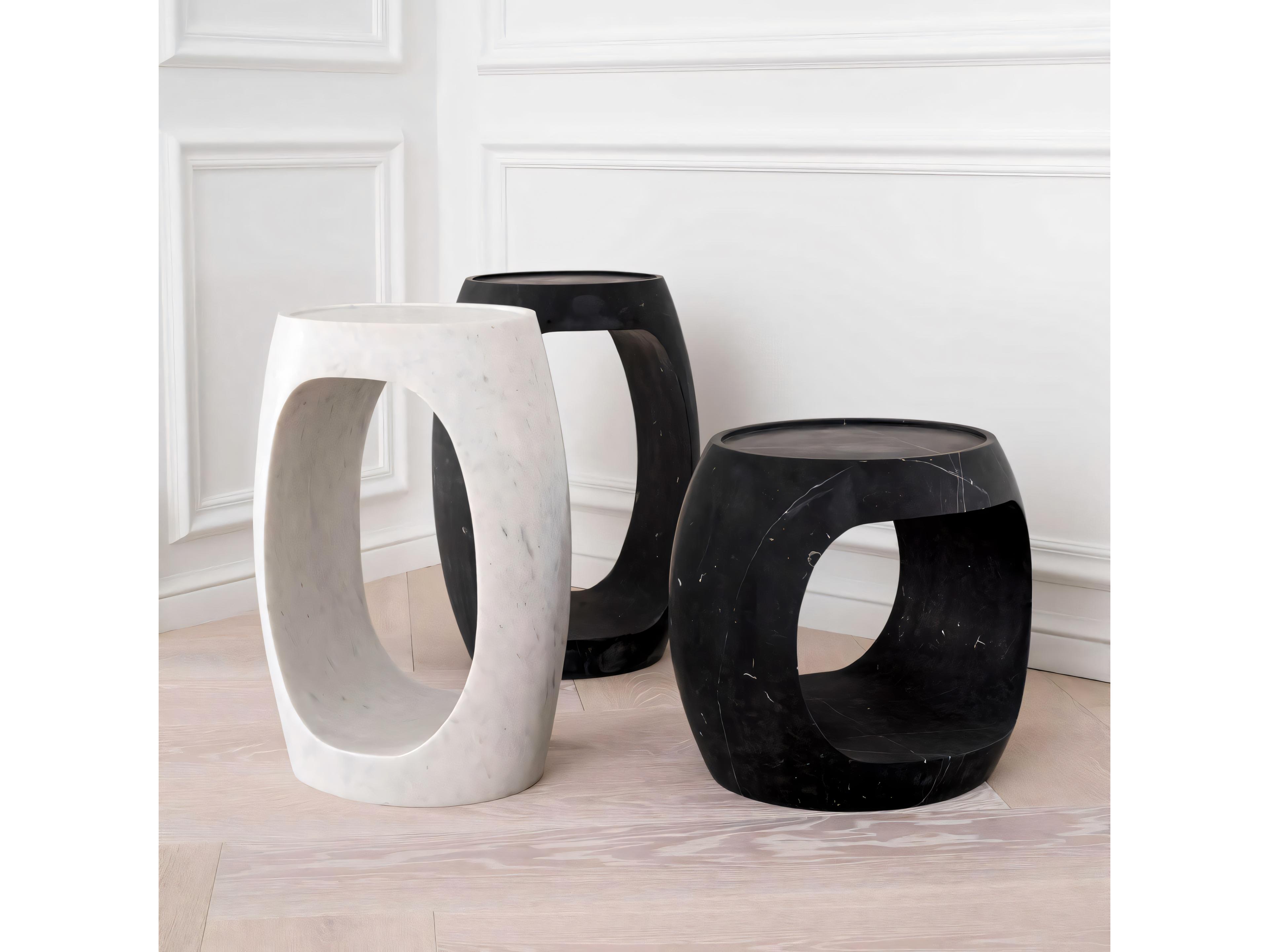 Eichholtz Clipper Low Honed Black Marble Side Table