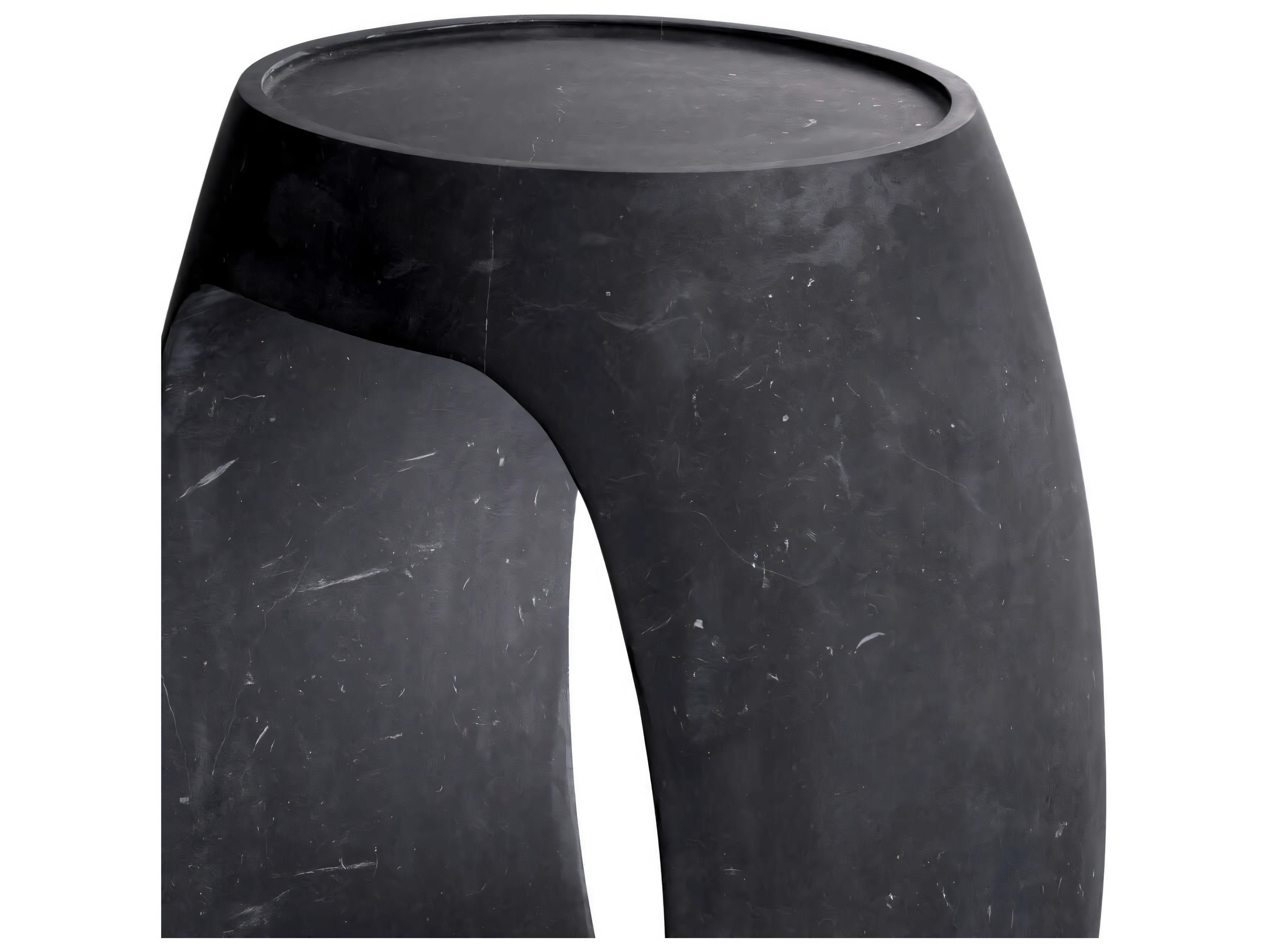 Eichholtz Clipper High Honed Black Marble Side Table