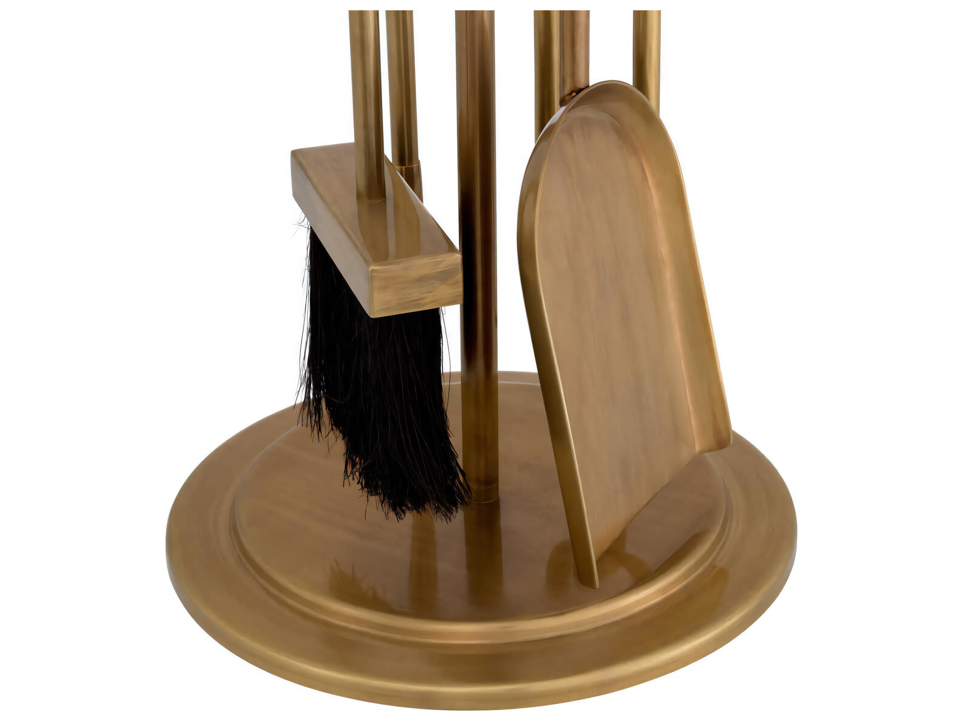 Eichholtz Lara Set Vintage Brass Fire Tools