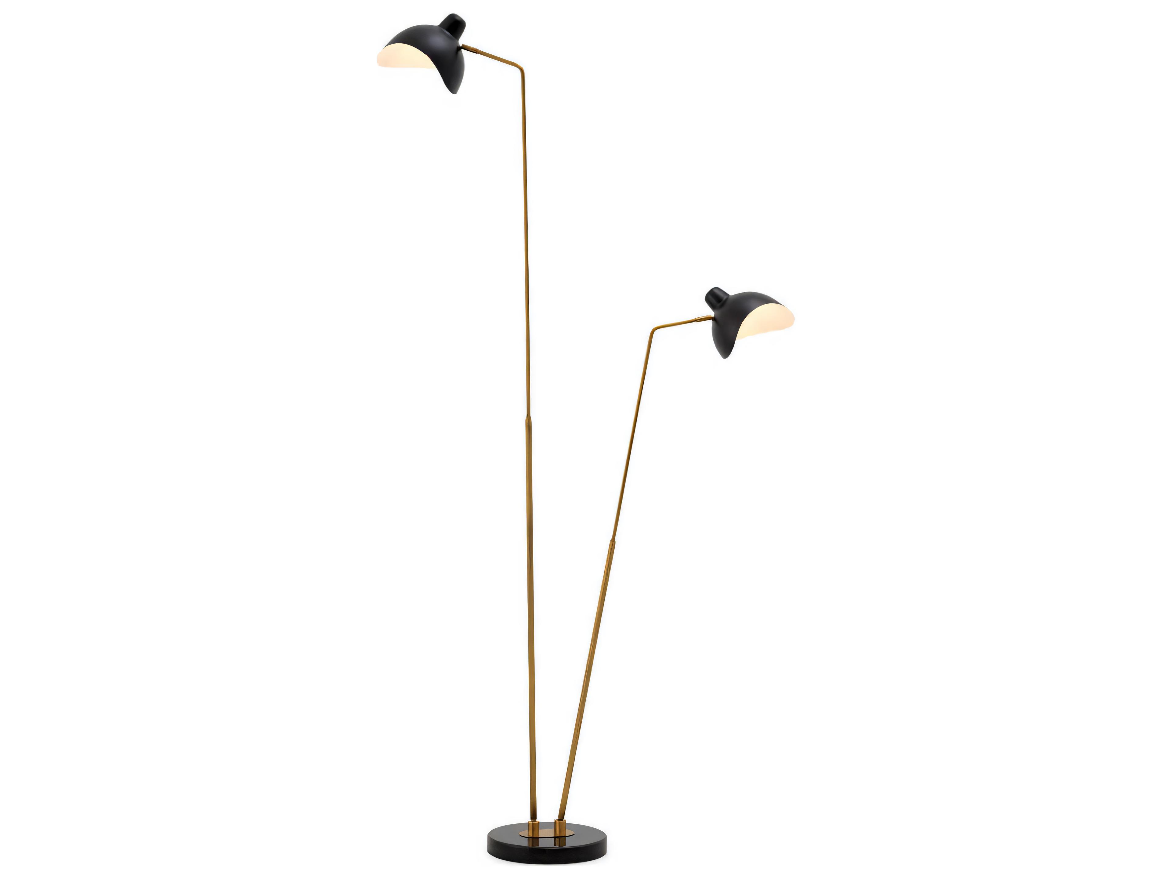 Eichholtz Asta Double Antique Brass Floor Lamp