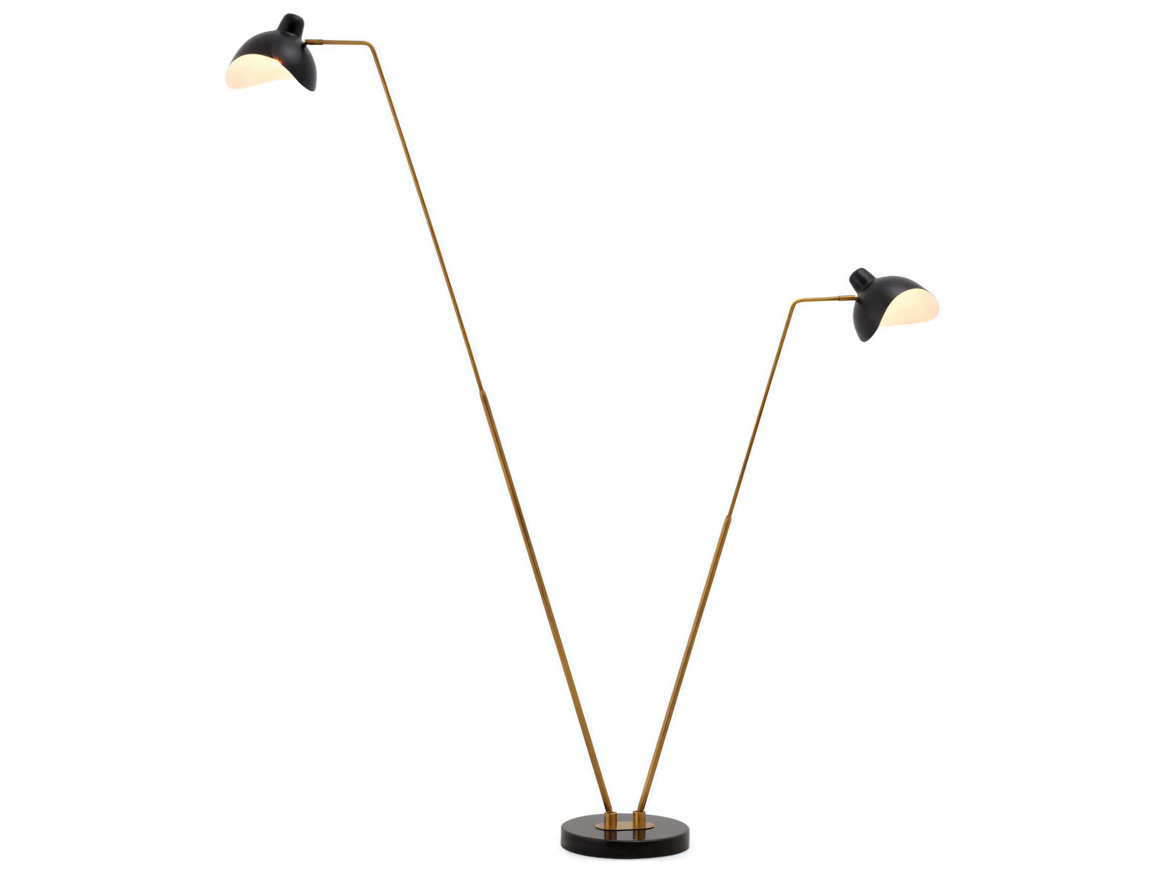 Eichholtz Asta Double Antique Brass Floor Lamp