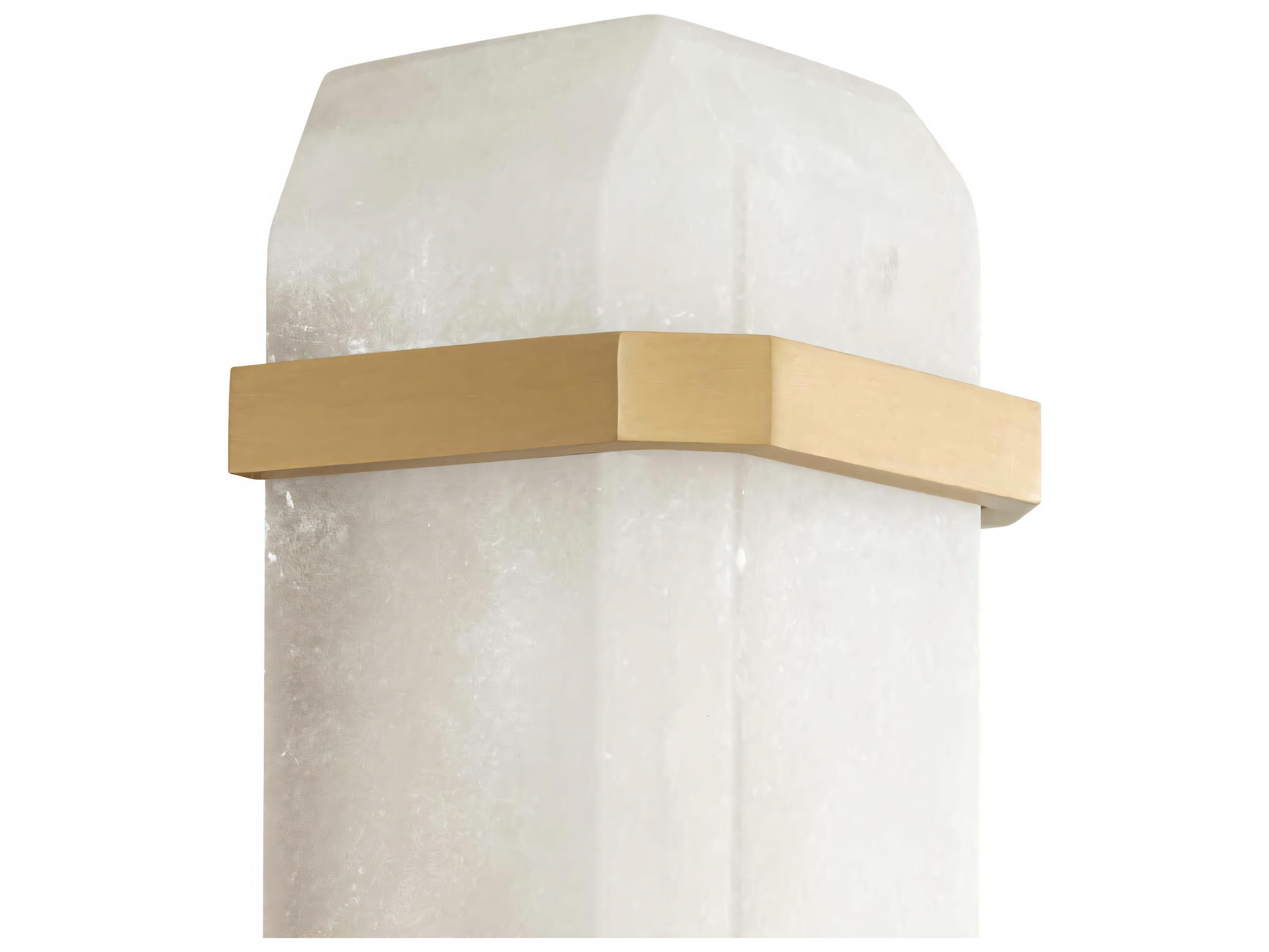 Eichholtz Pandora Alabaster Antique Brass Wall Lamp