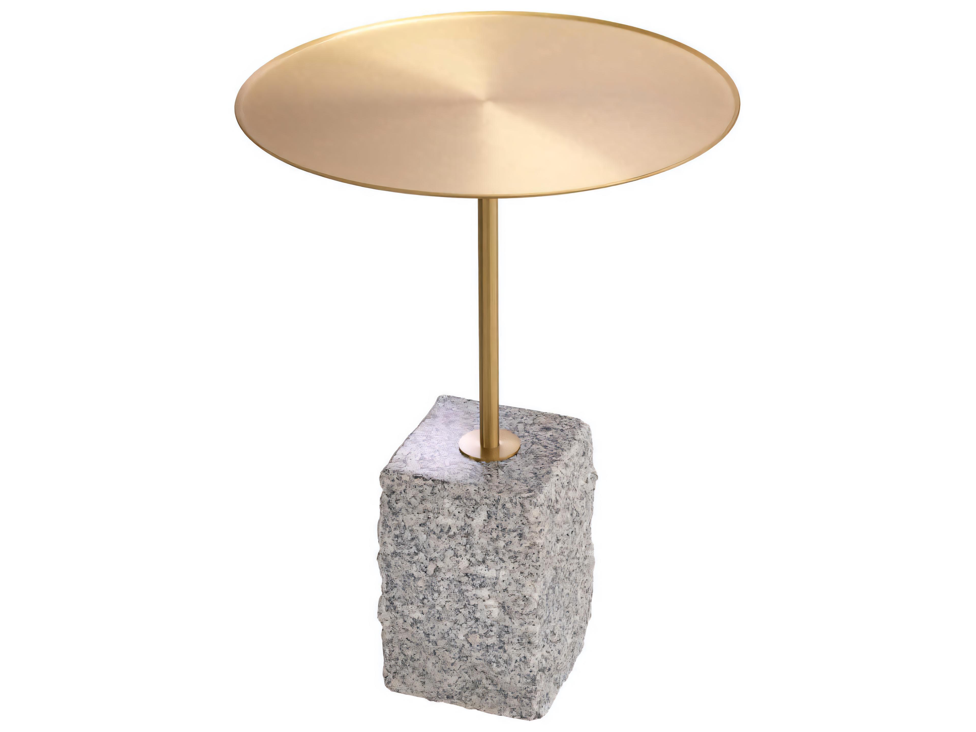 Eichholtz Cole Brushed Brass Granite Side Table