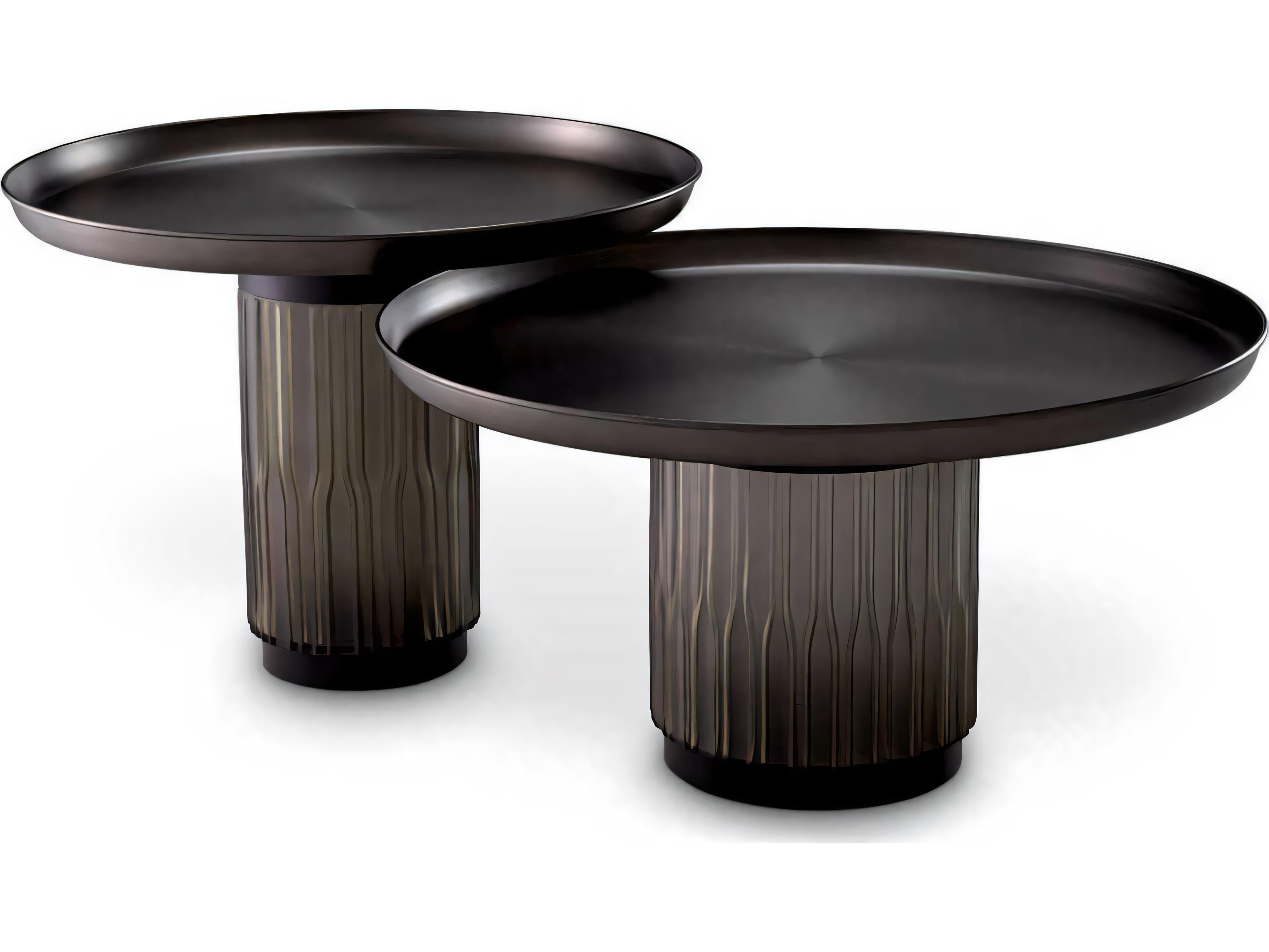 Eichholtz Zachary Gunmetal Set of 2 Coffee Table
