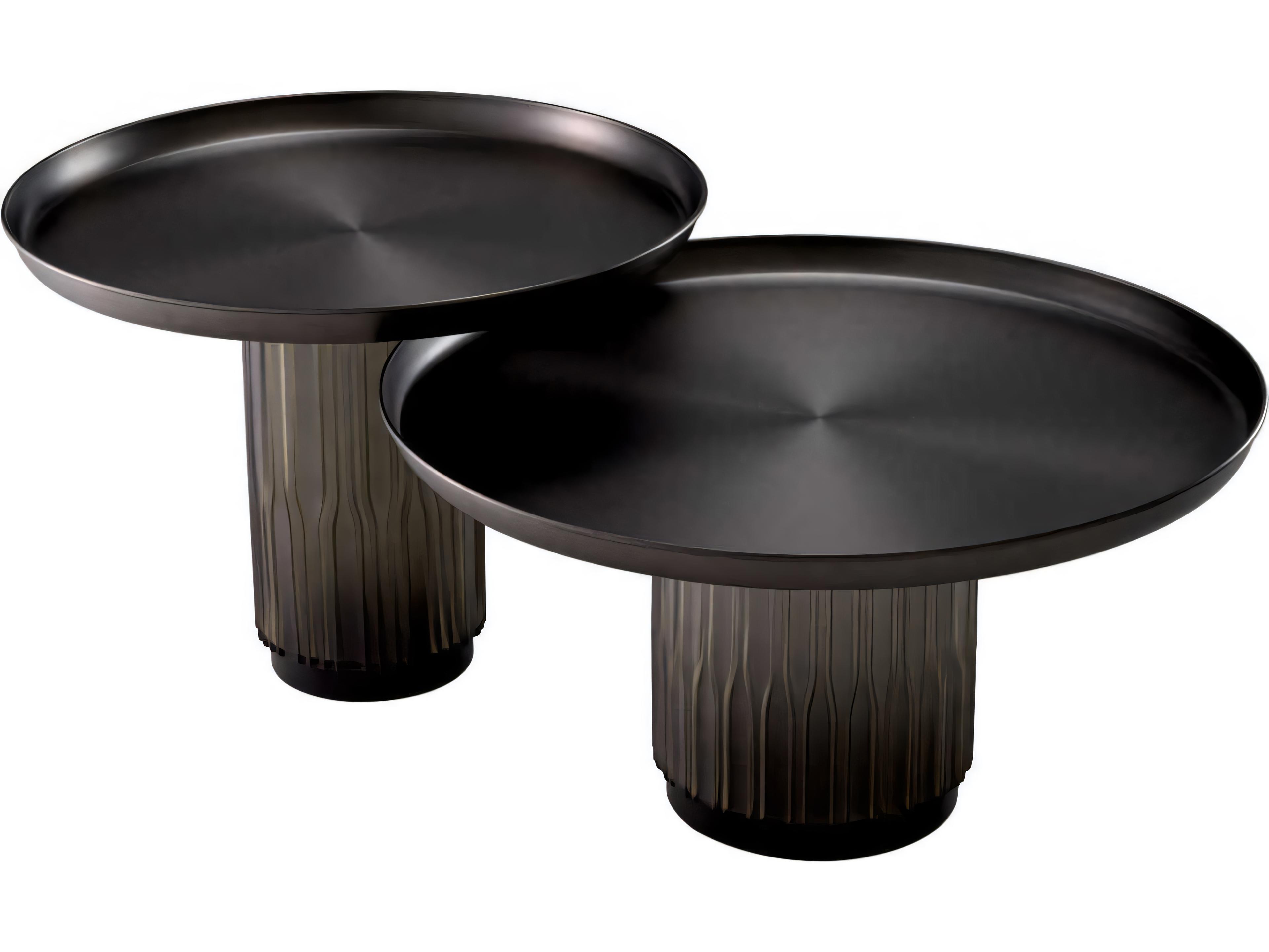 Eichholtz Zachary Gunmetal Set of 2 Coffee Table