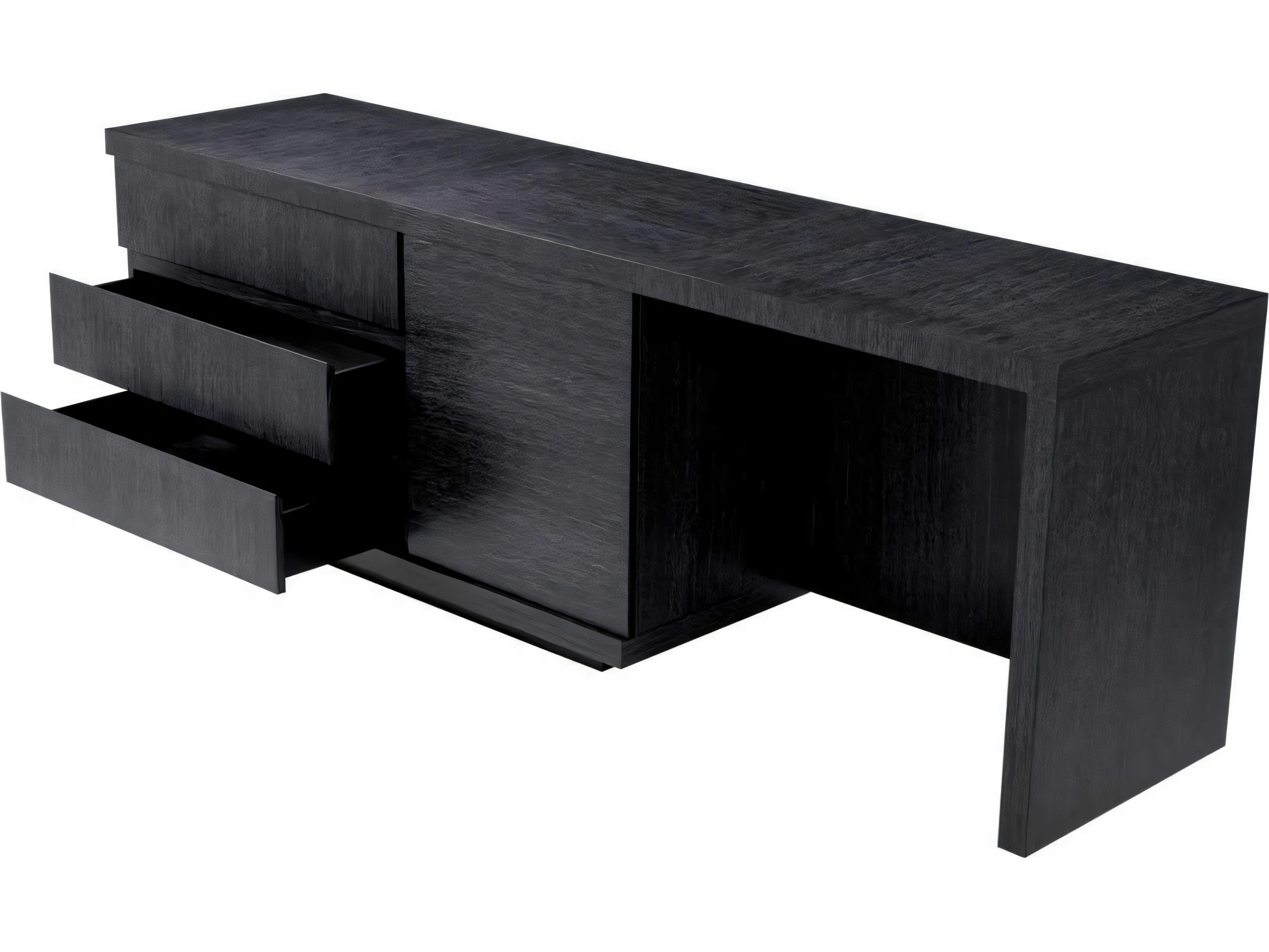 Eichholtz Crosby Charcoal Grey Oak Veneer Desk