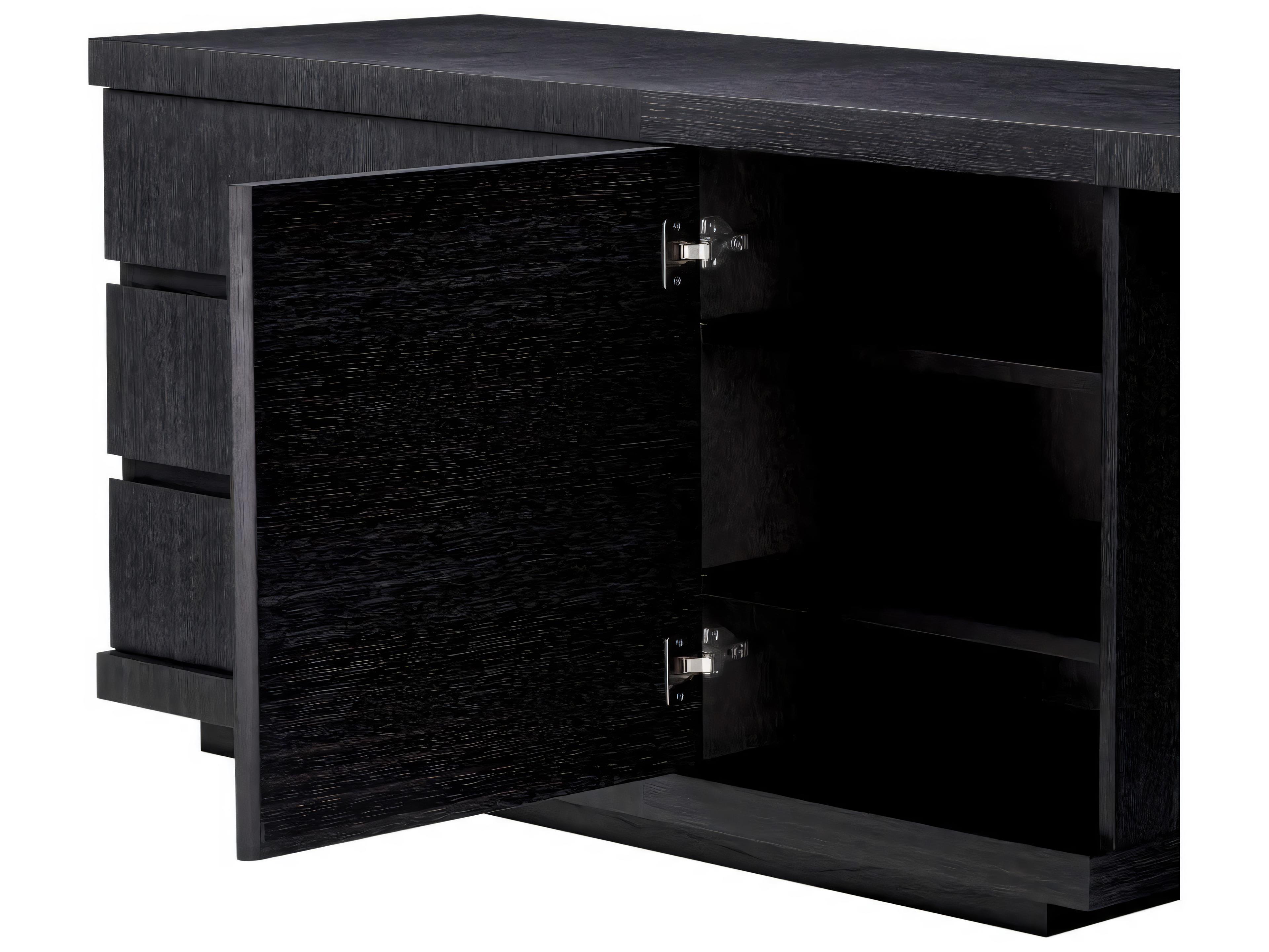 Eichholtz Crosby Charcoal Grey Oak Veneer Desk