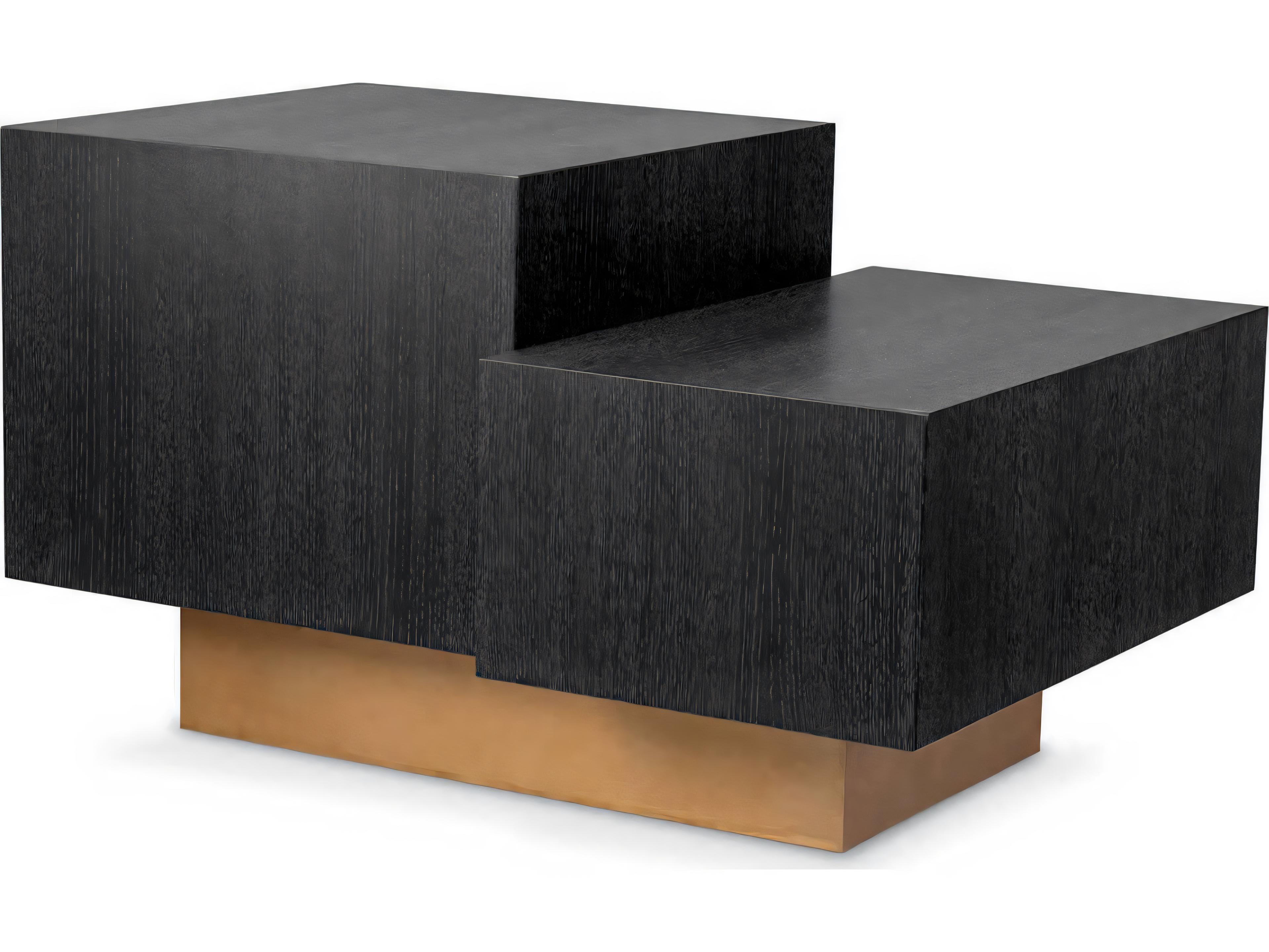 Eichholtz Nerone Charcoal Grey Oak Veneer Side Table