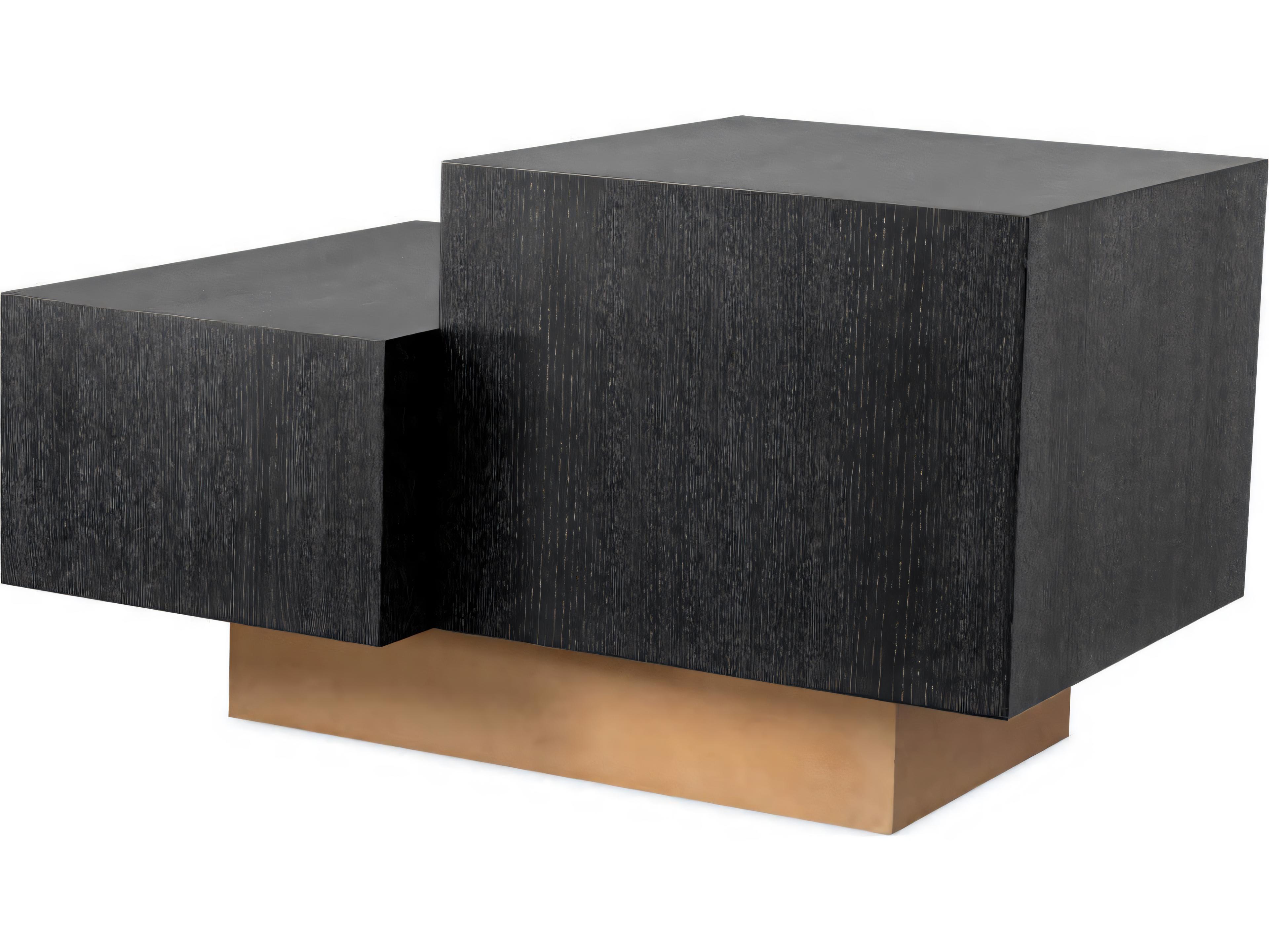 Eichholtz Nerone Charcoal Grey Oak Veneer Side Table