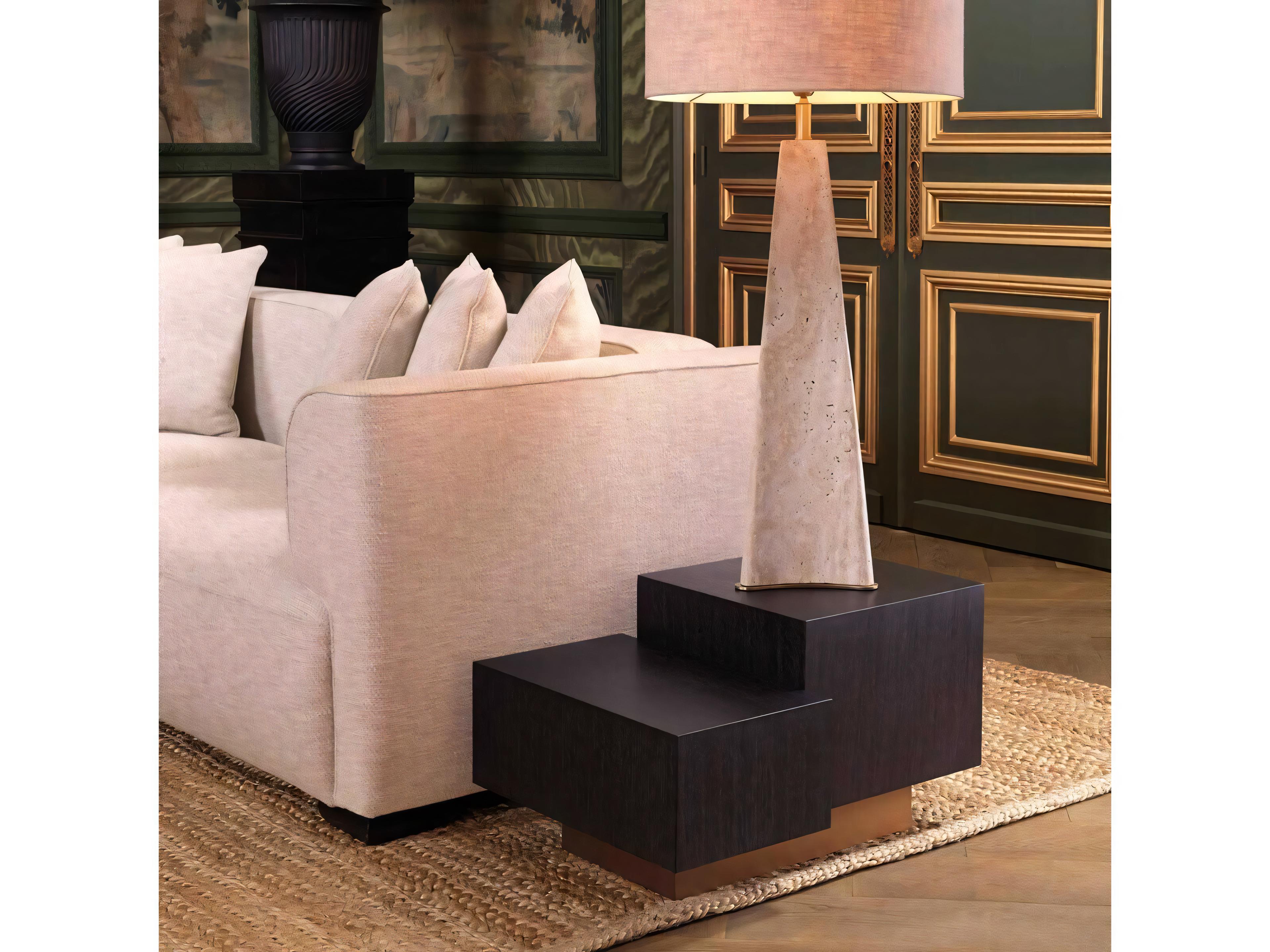 Eichholtz Nerone Charcoal Grey Oak Veneer Side Table