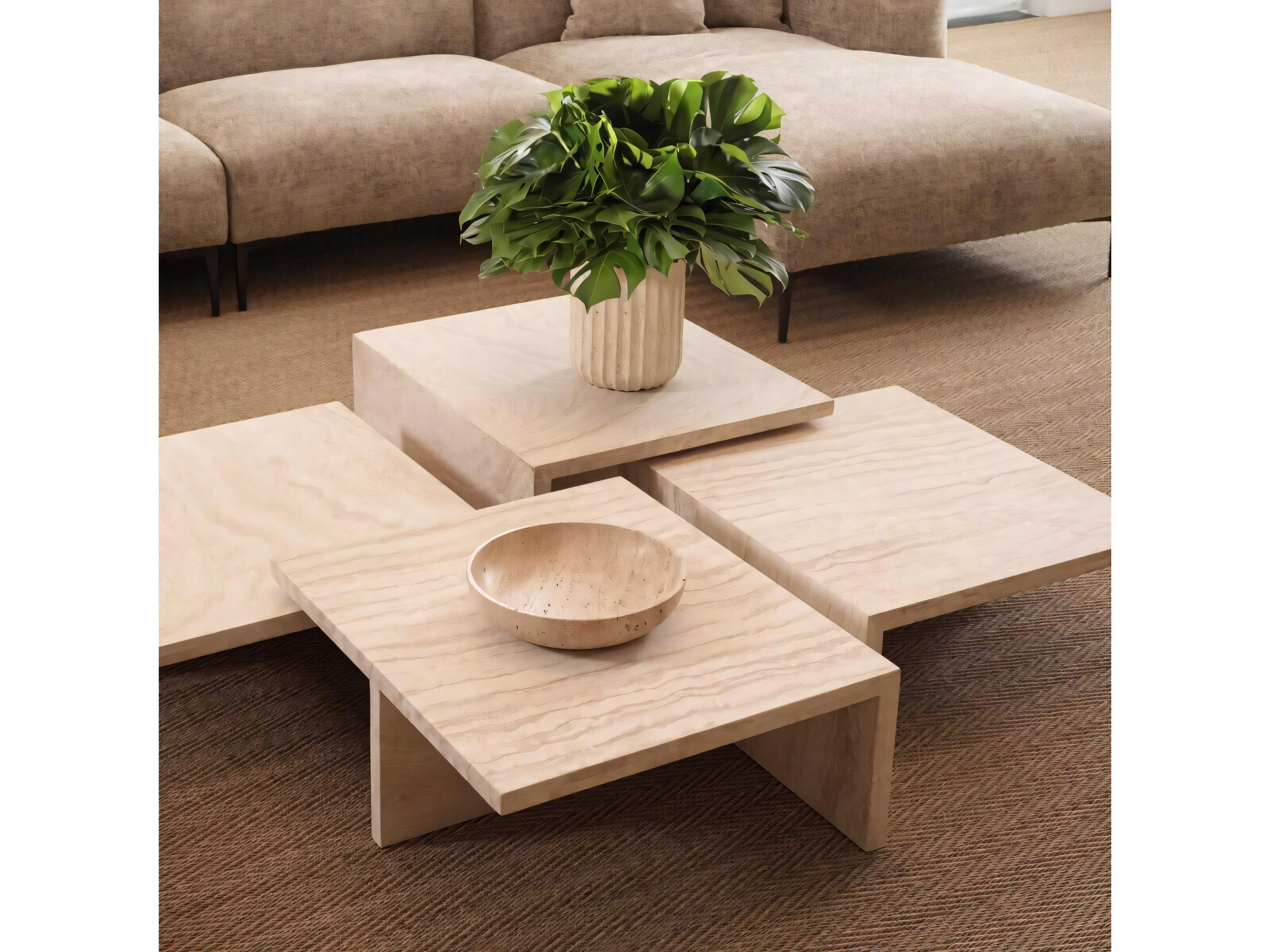 Eichholtz Amara Low Travertine Coffee Table