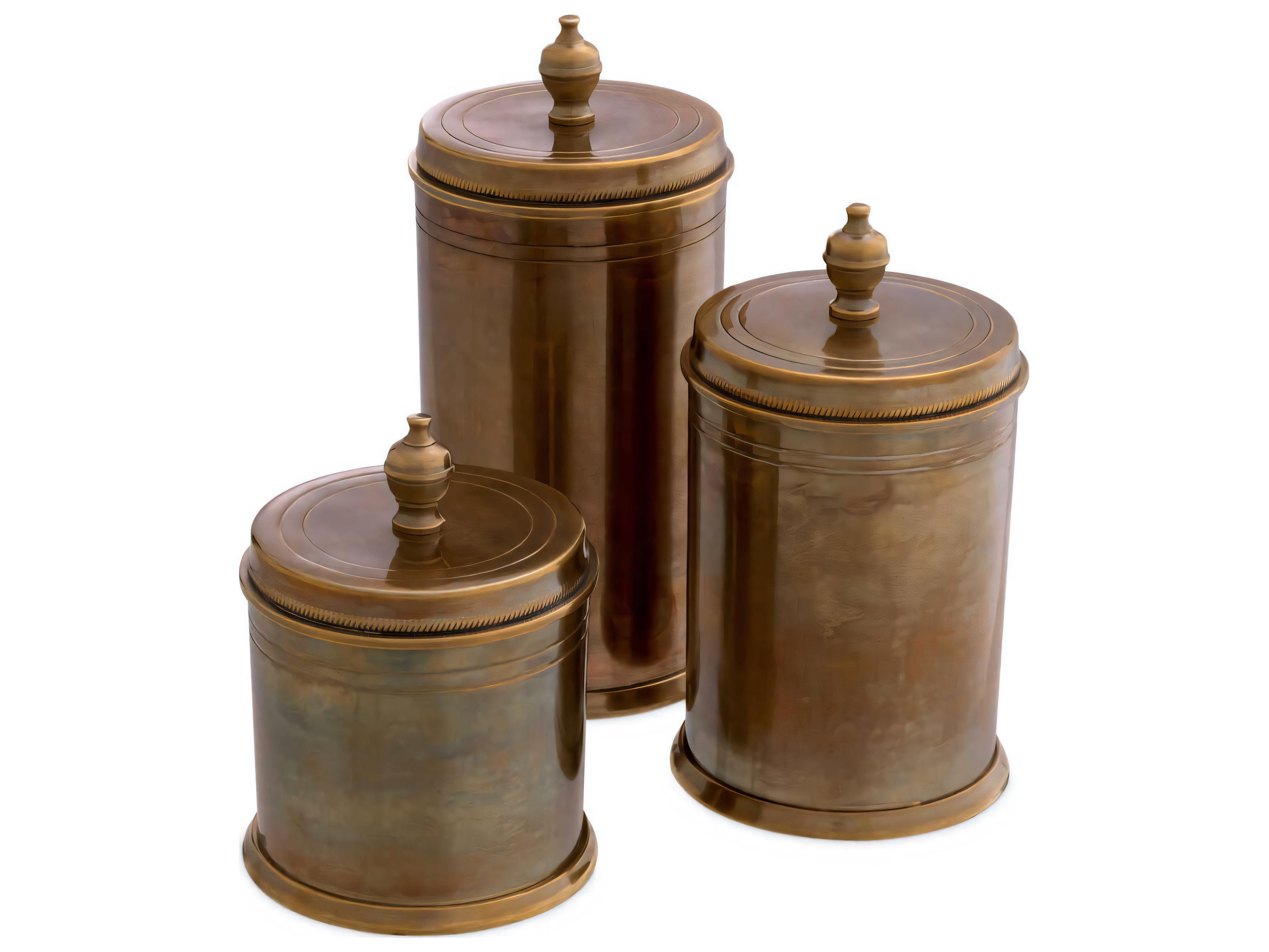 Eichholtz Gaston Vintage Brass Set of 3 Box