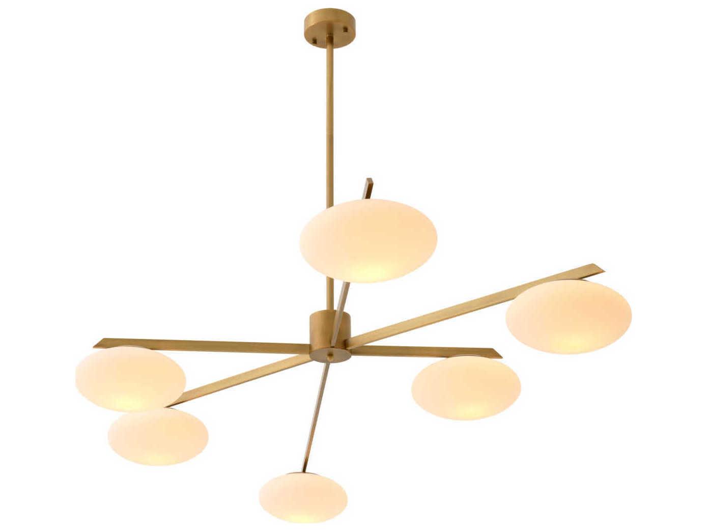 Eichholtz Evergreen L Antique Brass Chandelier