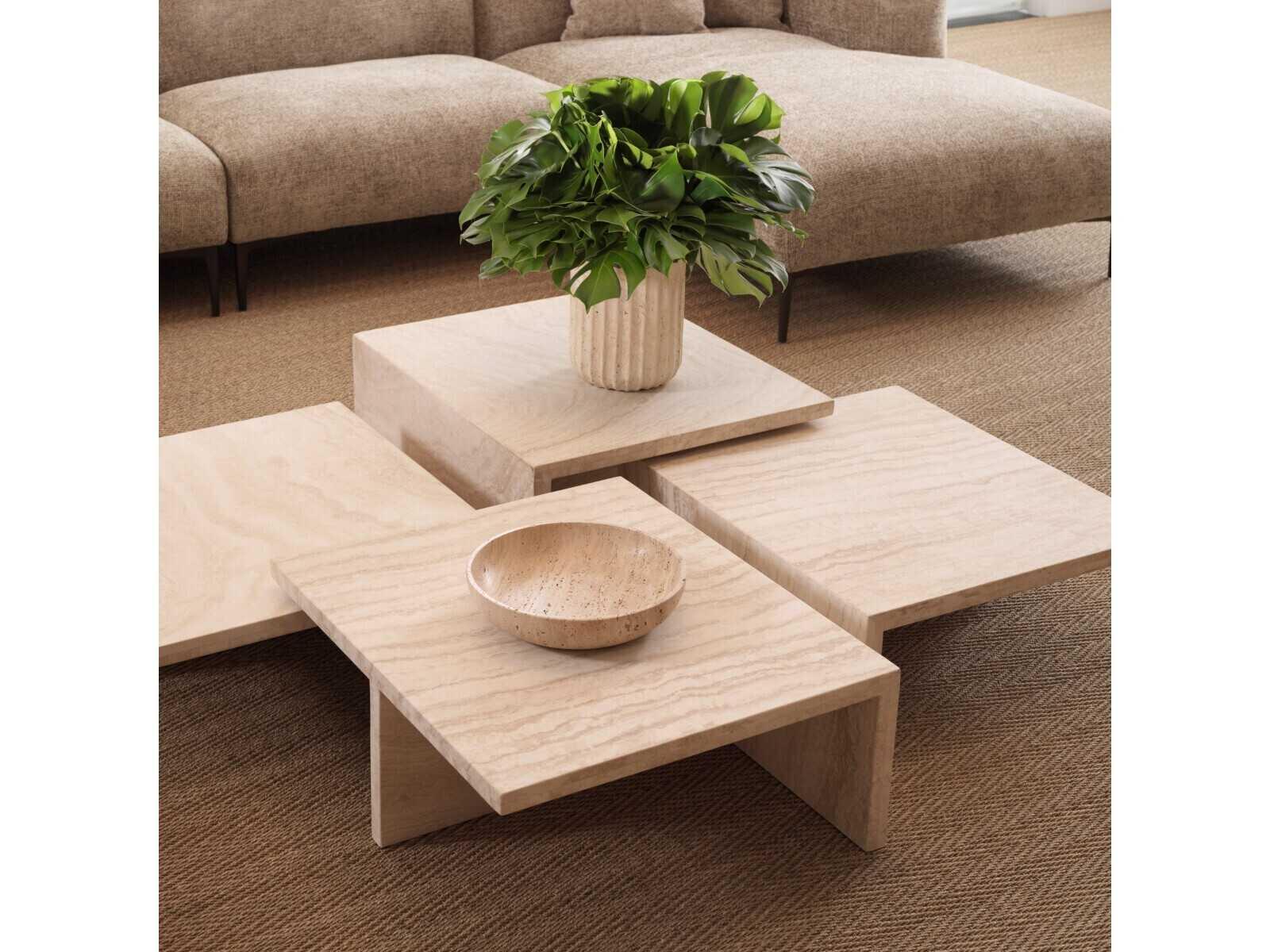 Eichholtz Amara High Travertine Coffee Table