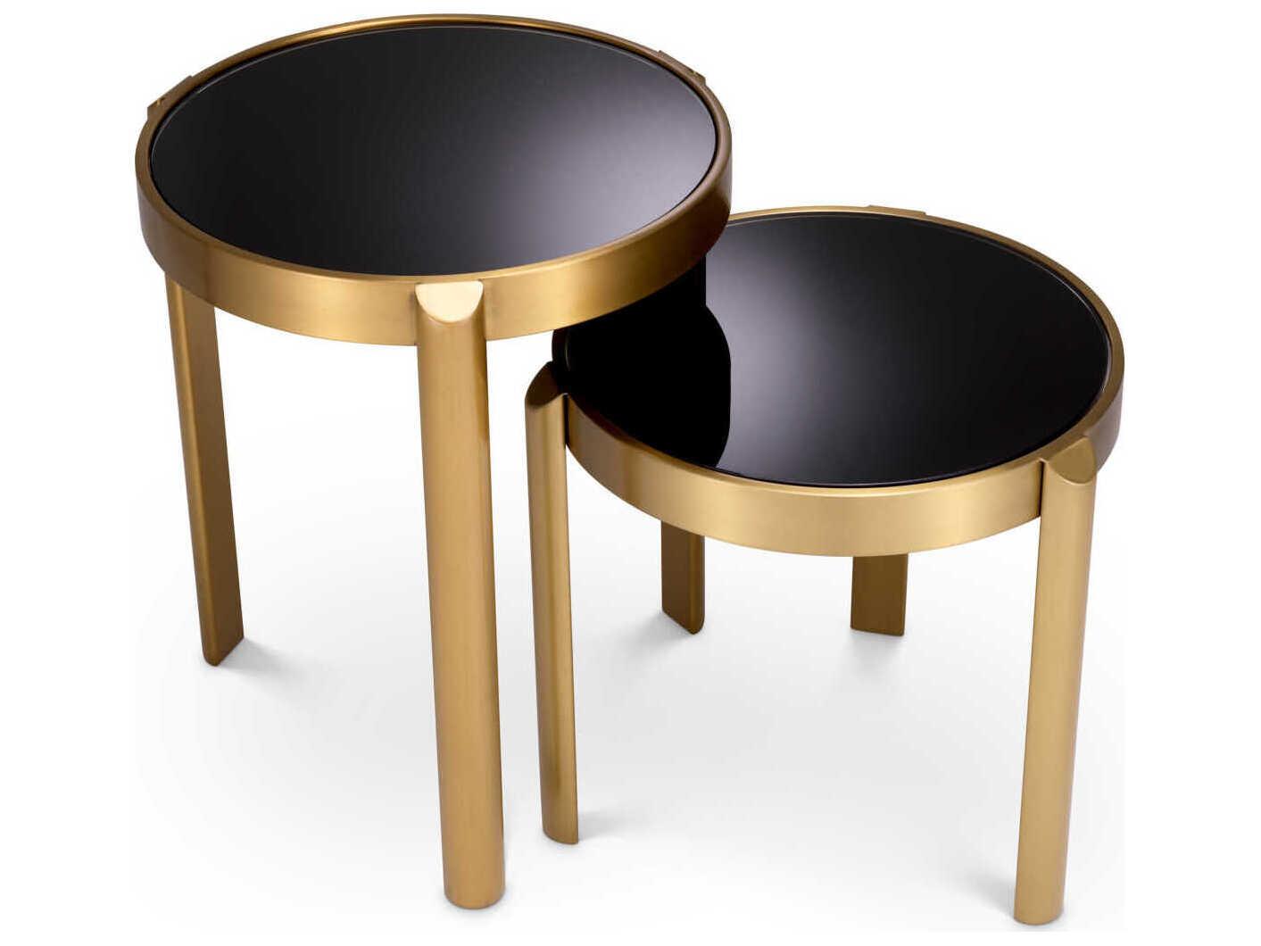 Eichholtz Buena Brushed Brass Set of 2 Side Table