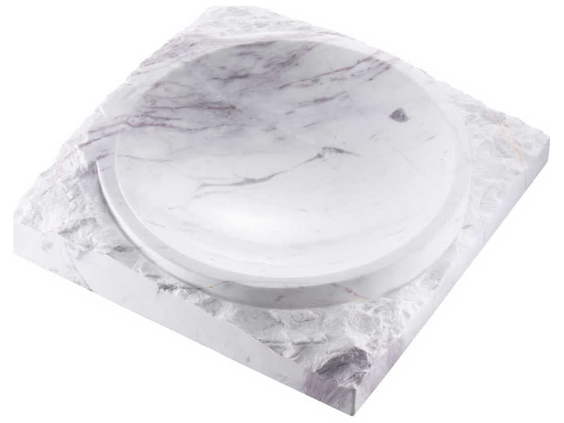 Eichholtz Montanita Honed White Marble Bowl