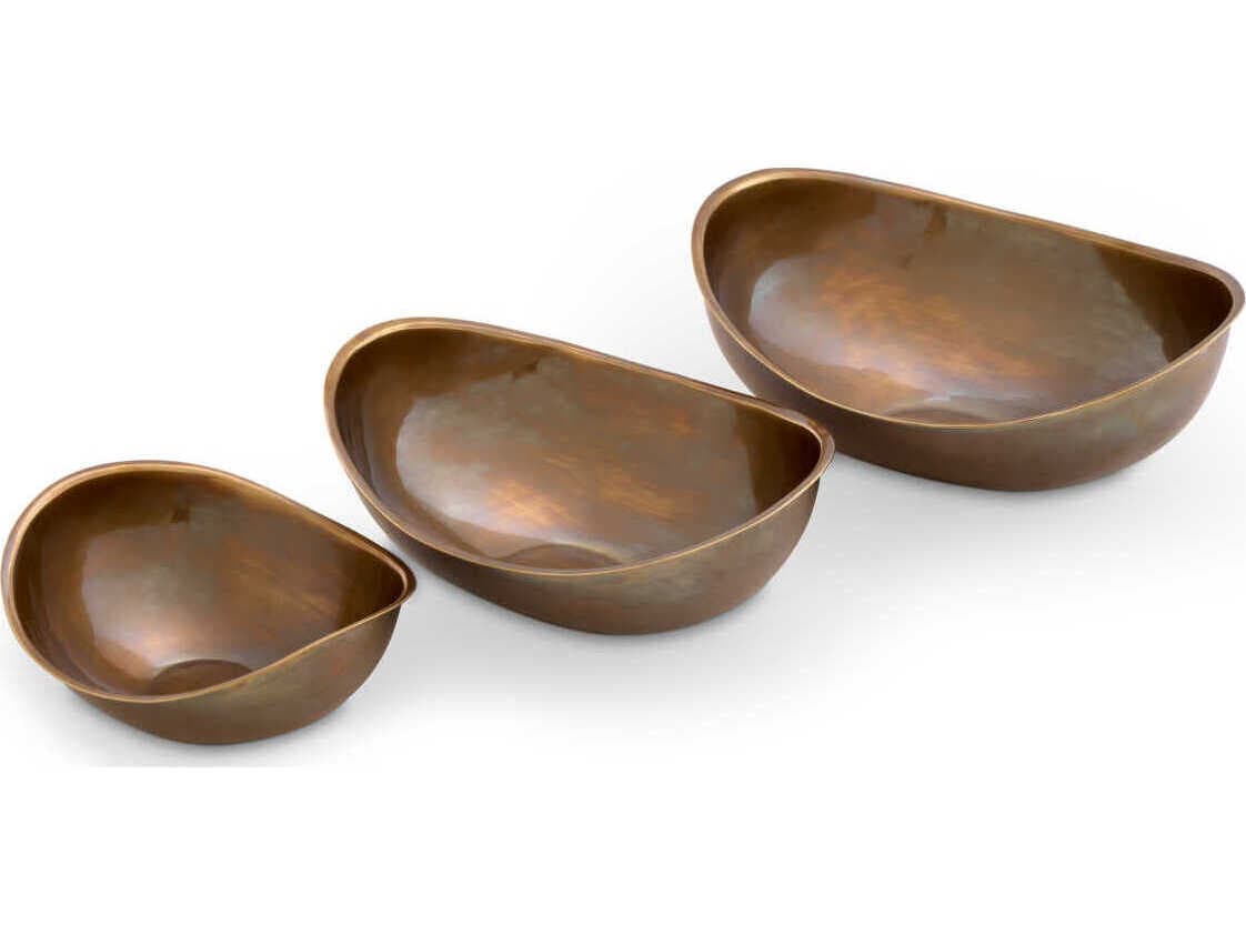 Eichholtz Sena Vintage Brass Bowl Set of 3
