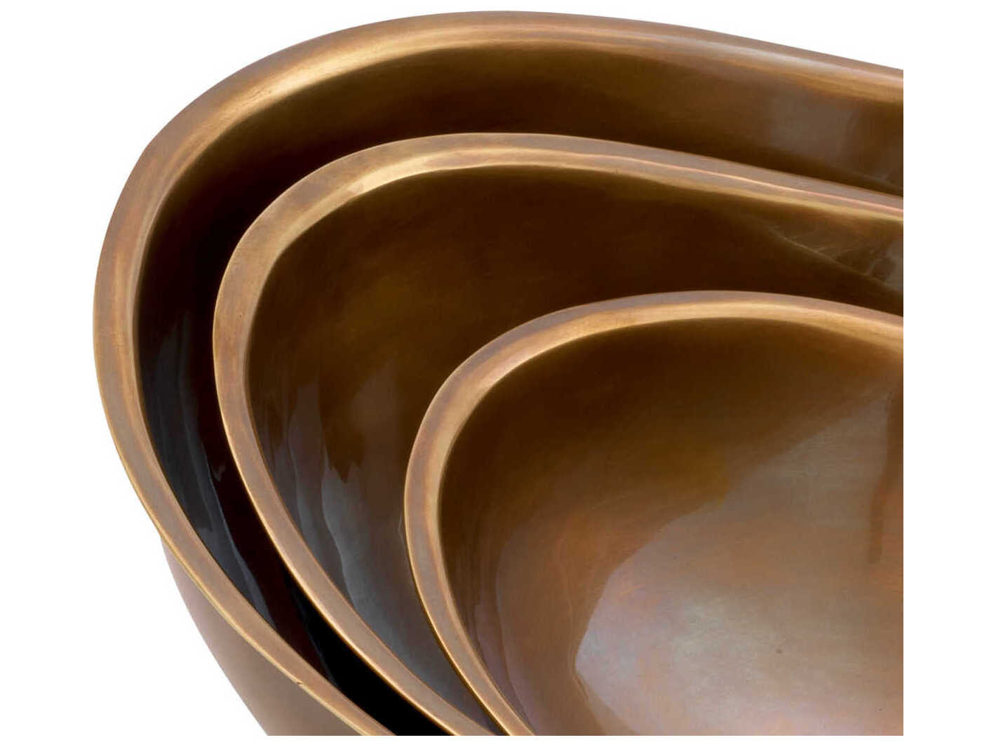 Eichholtz Sena Vintage Brass Bowl Set of 3