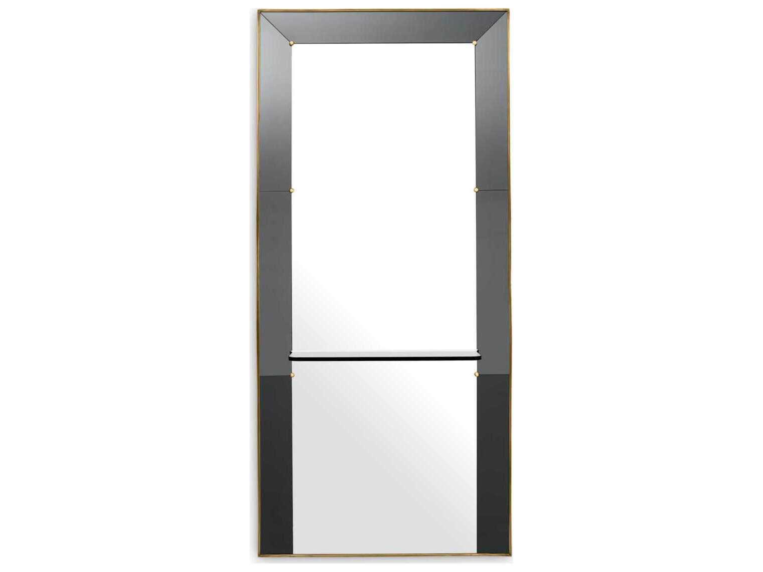 Eichholtz Bellana Antique Brass Smoke Glass Mirror