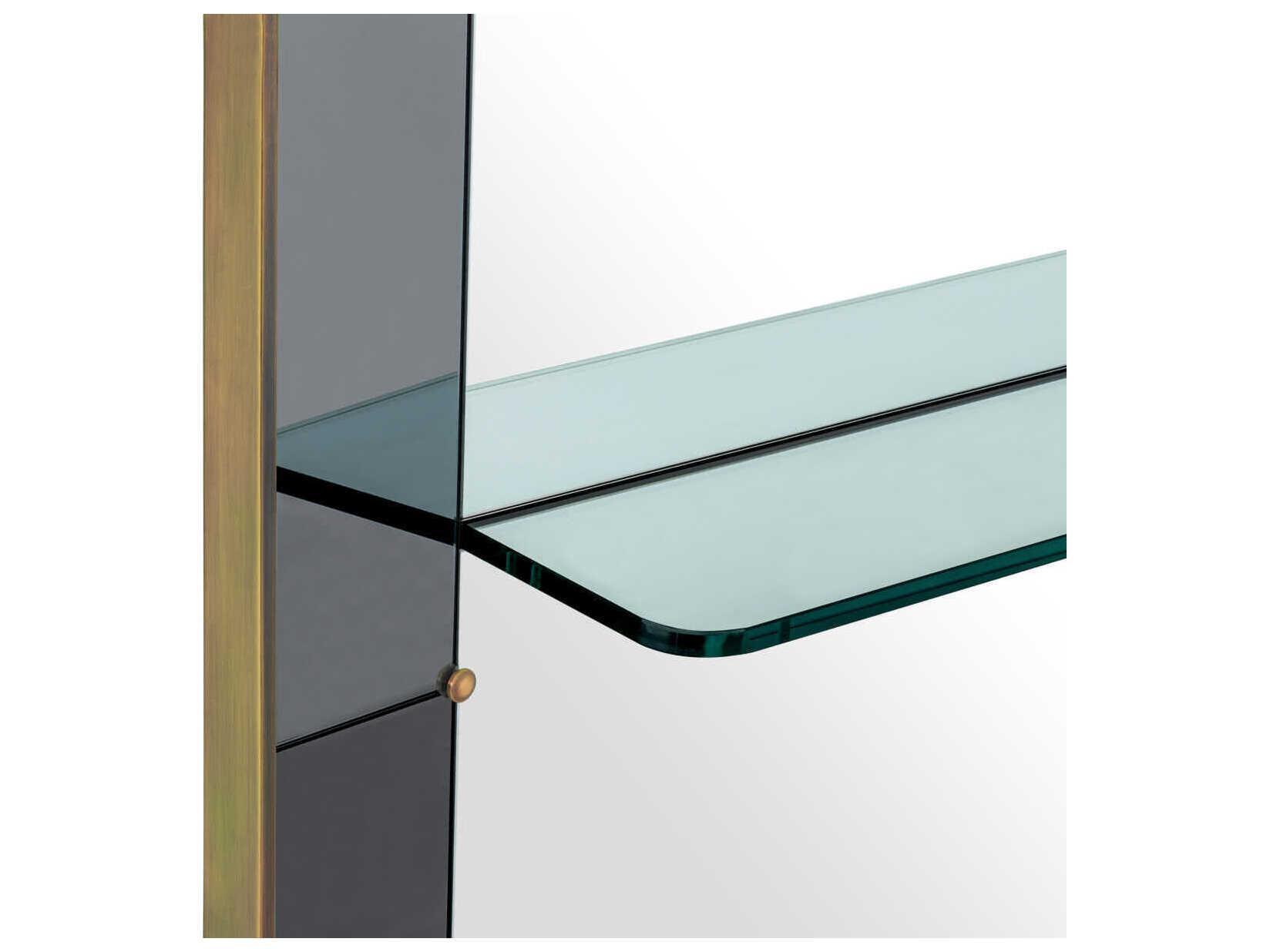 Eichholtz Bellana Antique Brass Smoke Glass Mirror