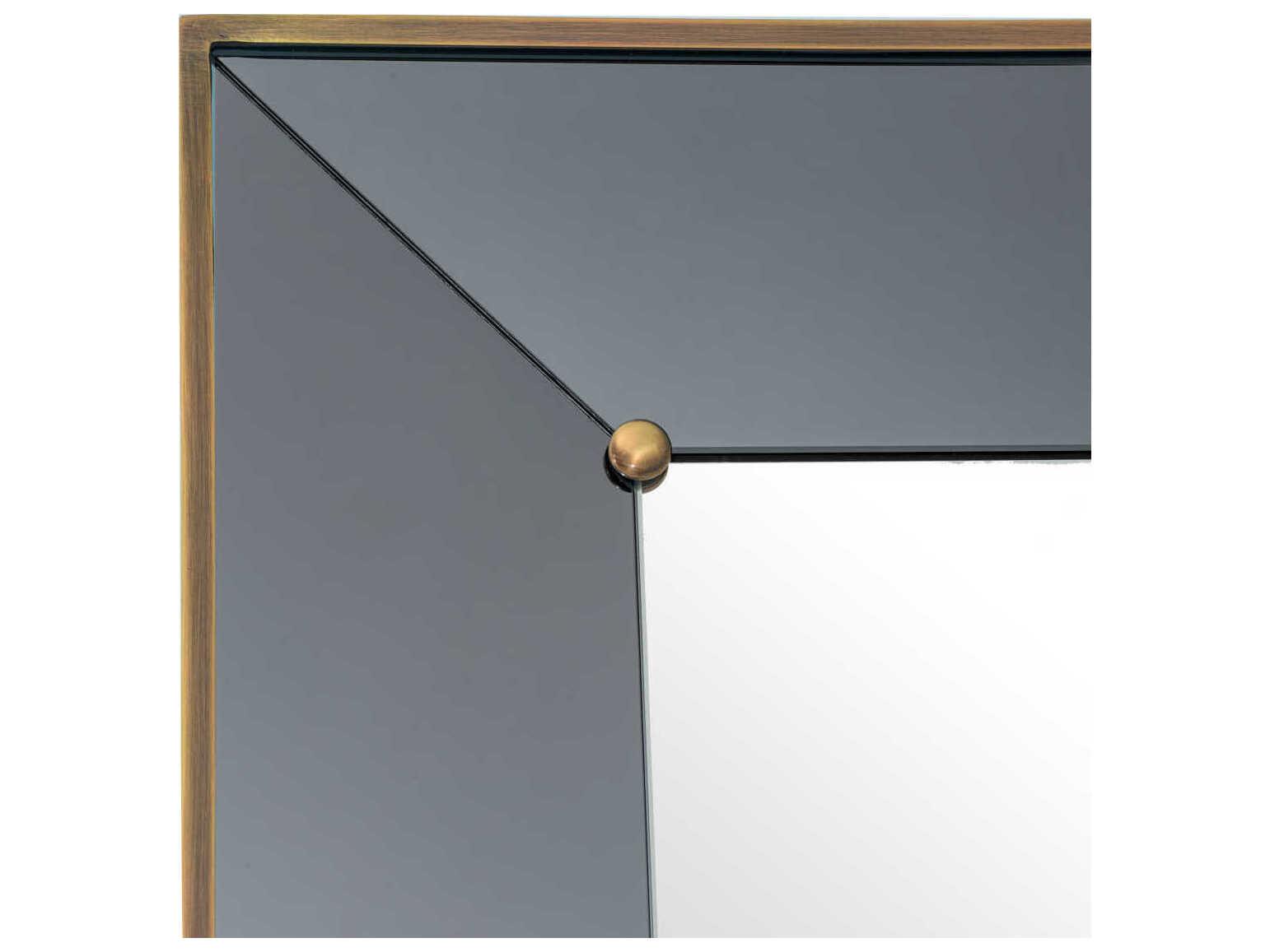 Eichholtz Bellana Antique Brass Smoke Glass Mirror