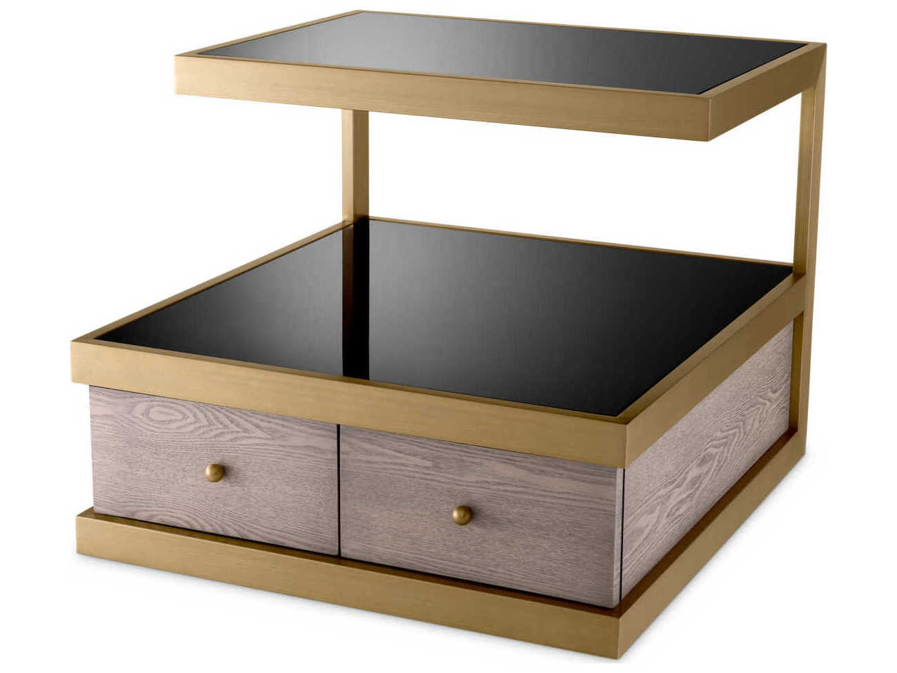 Eichholtz Kuboa Brushed Brass Side Table