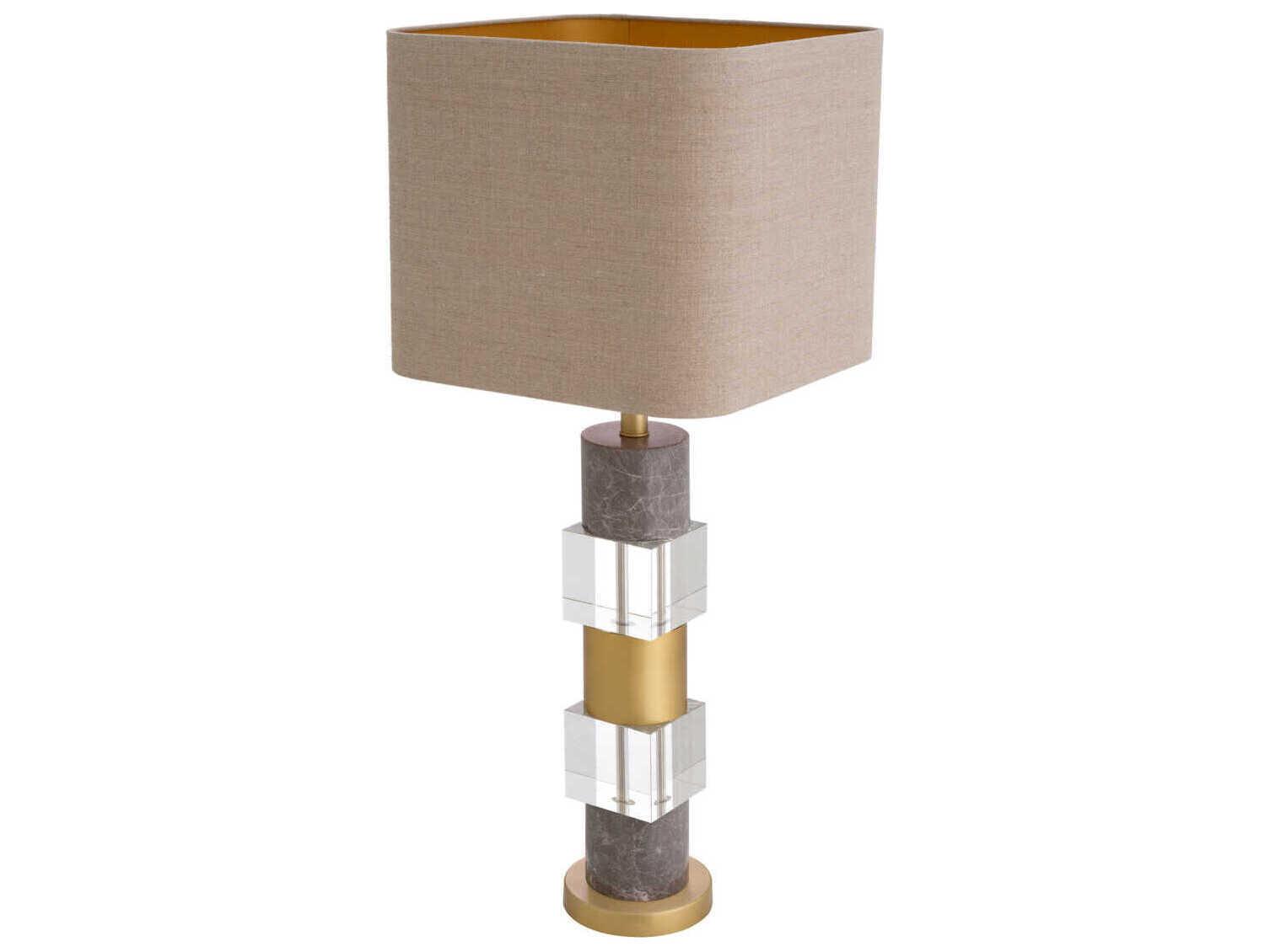Eichholtz Cullingham Grey Marble Incl Shade Table Lamp