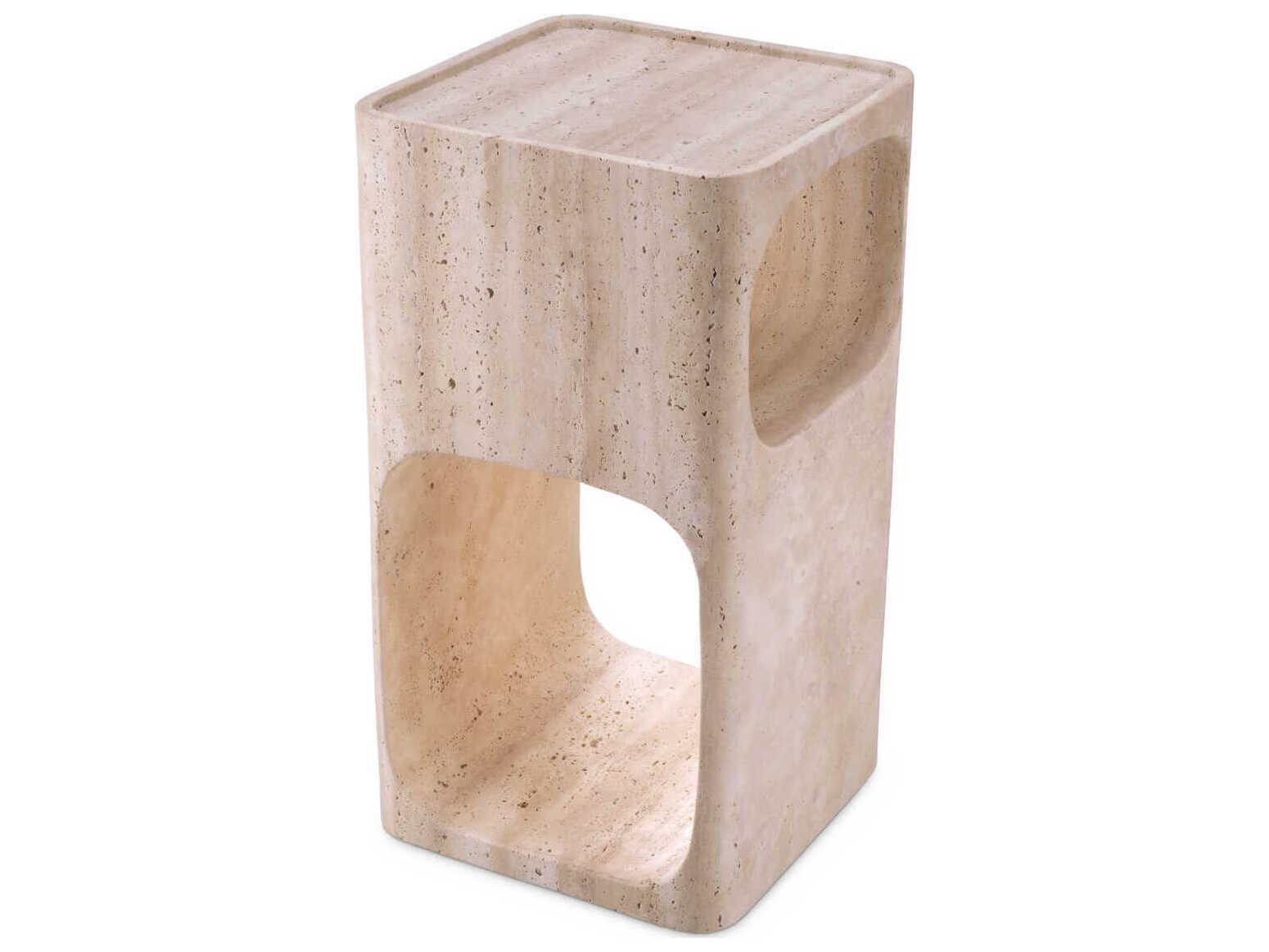 Eichholtz Adler Travertine Side Table