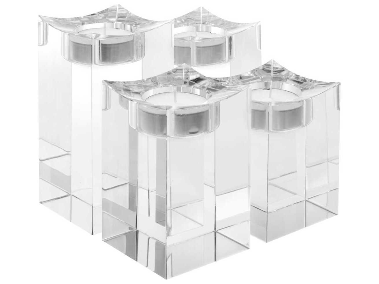 Eichholtz Giancarlo L Crystal Glass Set of 4 Tealight Holder