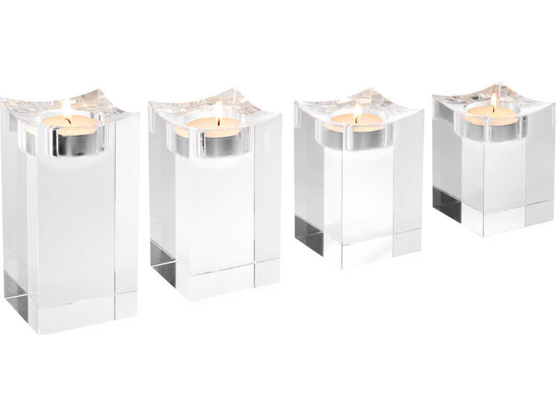 Eichholtz Giancarlo L Crystal Glass Set of 4 Tealight Holder