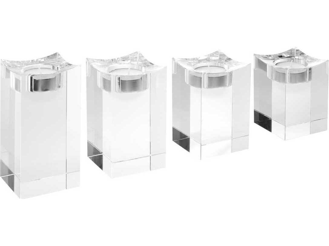 Eichholtz Giancarlo L Crystal Glass Set of 4 Tealight Holder
