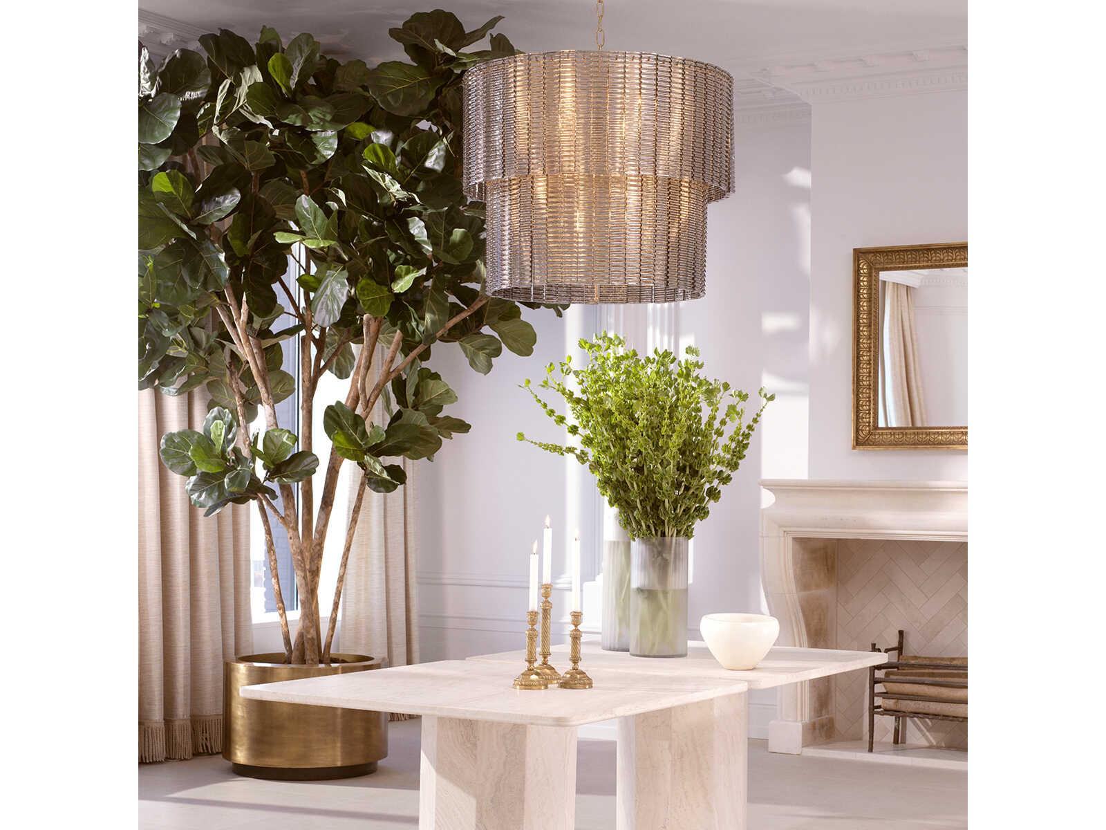 Eichholtz Jasper Round Vintage Brass Planter