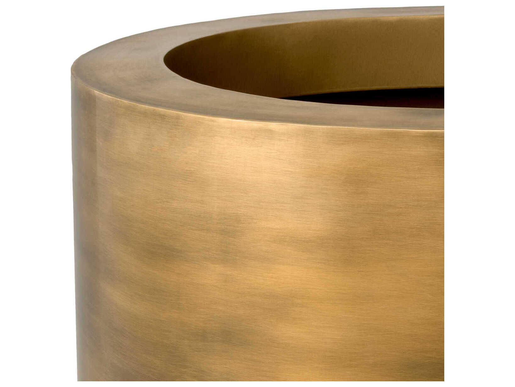 Eichholtz Jasper Round Vintage Brass Planter