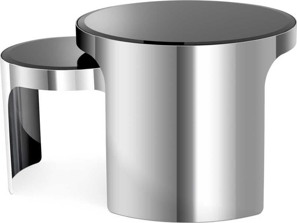 Eichholtz Piemonte Polished Ss Set of 2 Side Table