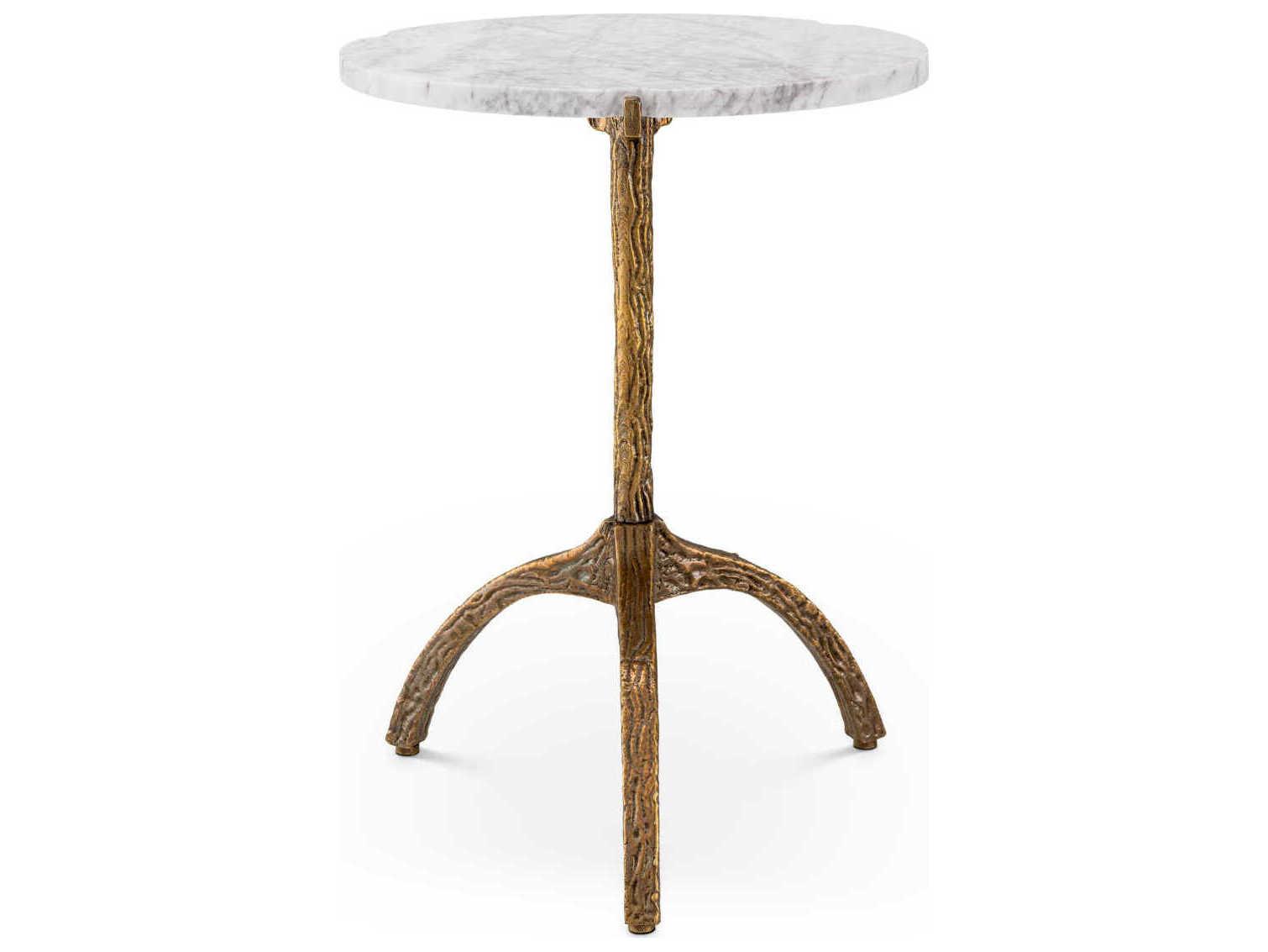 Eichholtz Cortina Oval Vintage Brass Side Table