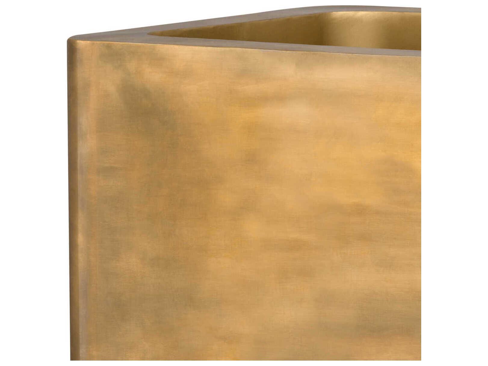 Eichholtz Jasper Square High Vintage Brass Planter