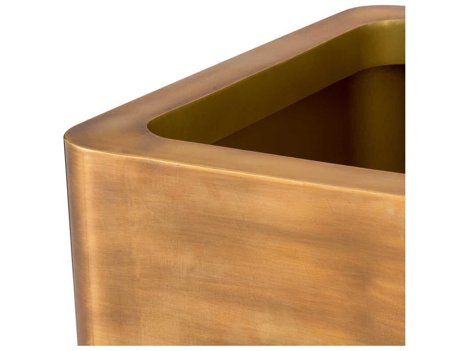 Eichholtz Jasper Square Vintage Brass Planter