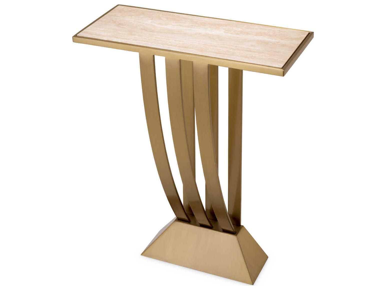 Eichholtz Beau Deco Brushed Brass Console Table