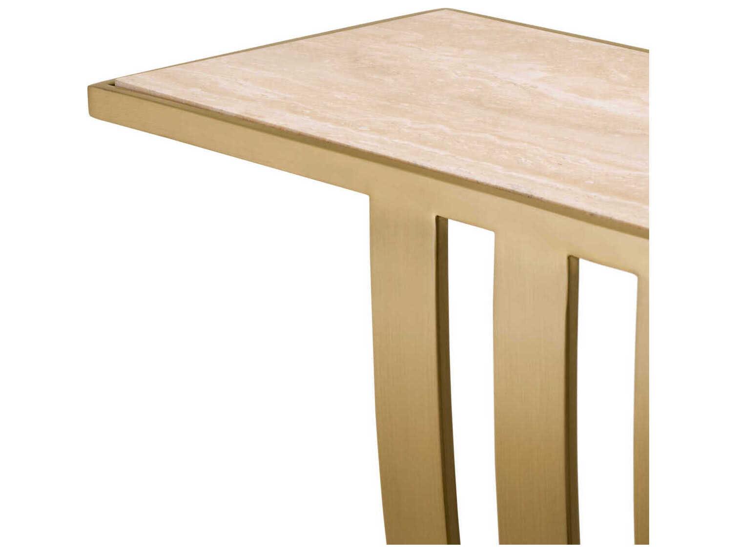 Eichholtz Beau Deco Brushed Brass Console Table
