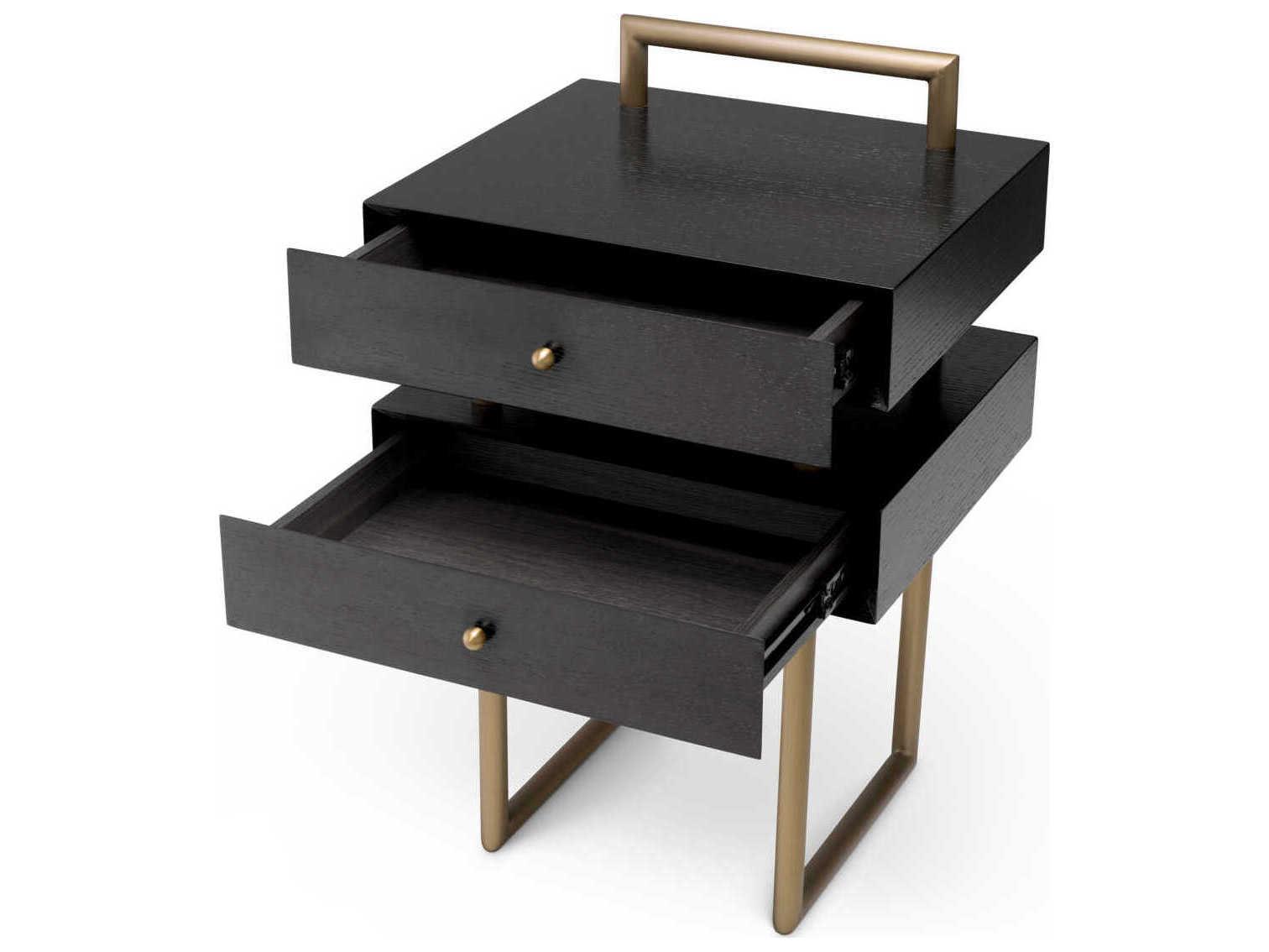 Eichholtz Bedini Brushed Brass Nightstand