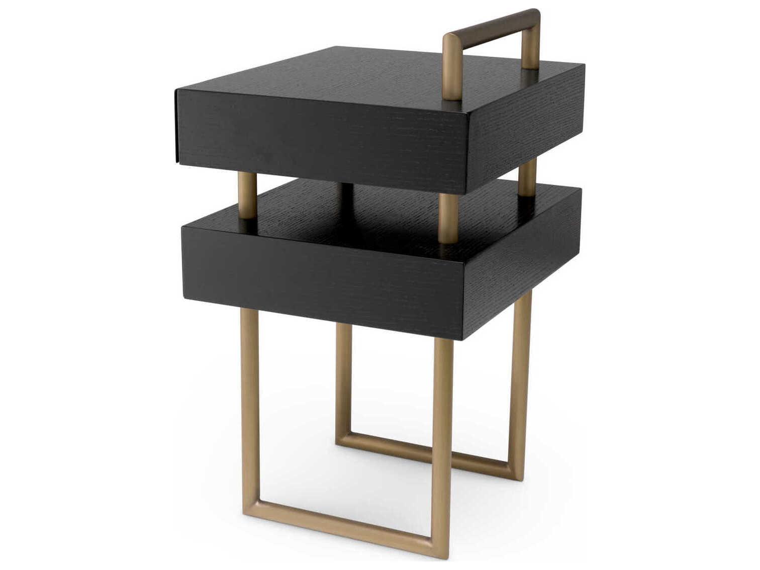 Eichholtz Bedini Brushed Brass Nightstand