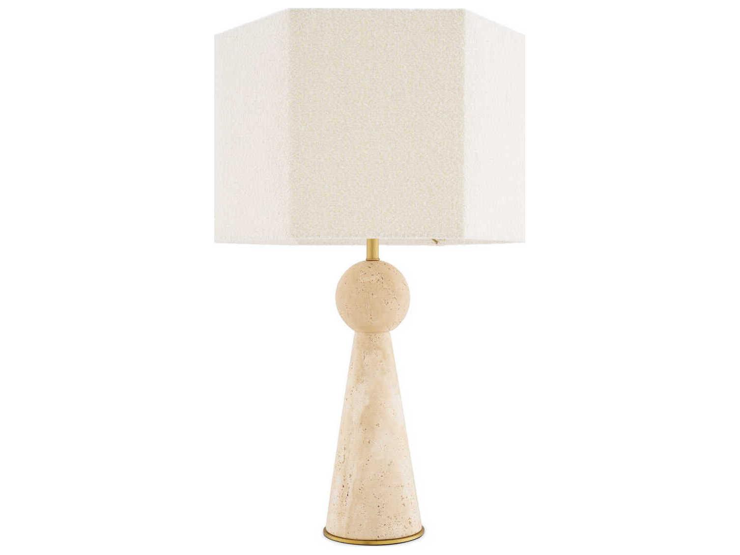 Eichholtz Novak Travertine Incl Shade Table Lamp