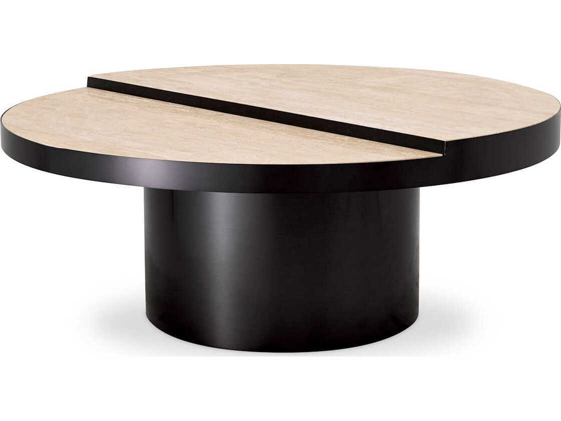 Eichholtz Excelsior Bronze Travertine Coffee Table